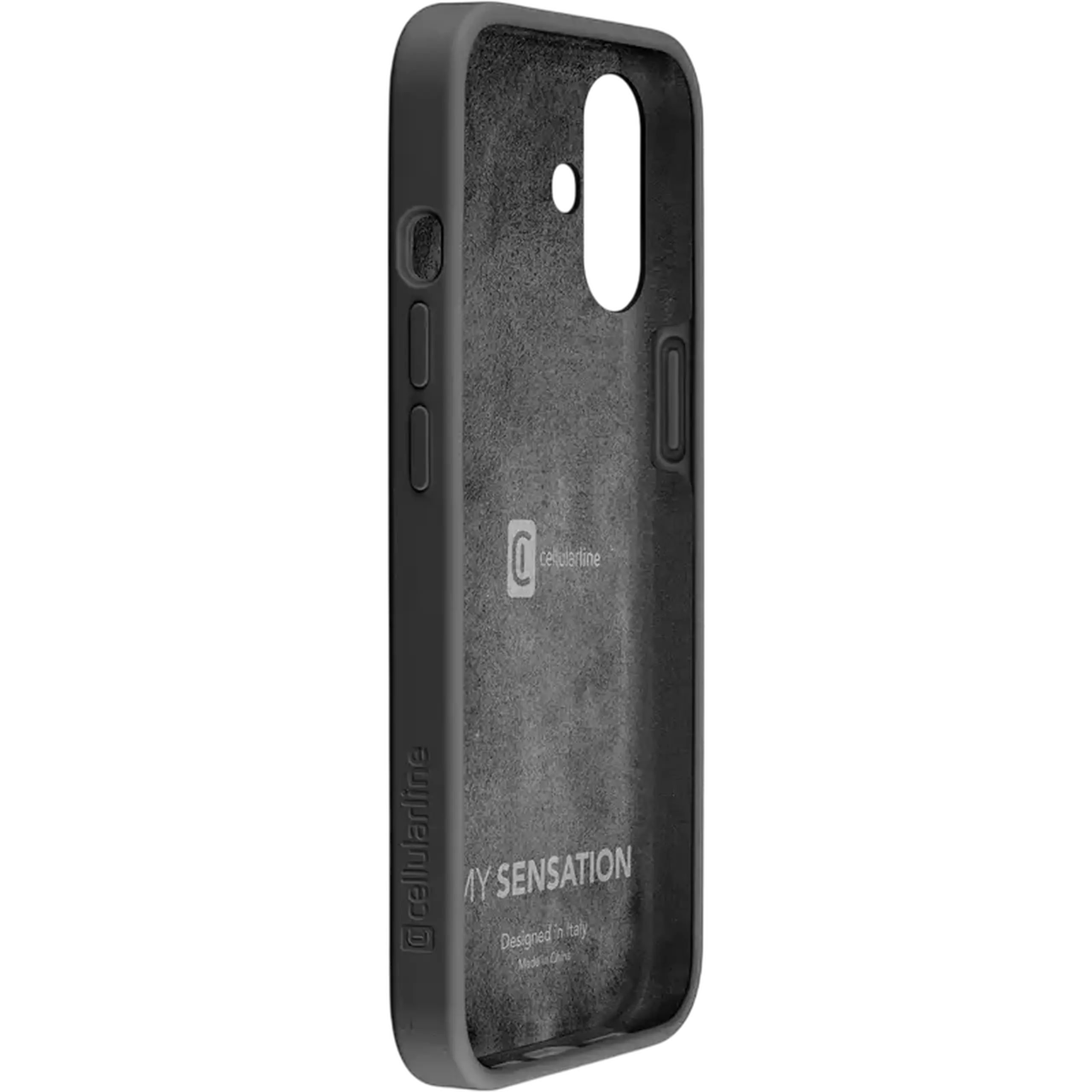 Husă Cellularline Sensation - iPhone 16, Negru