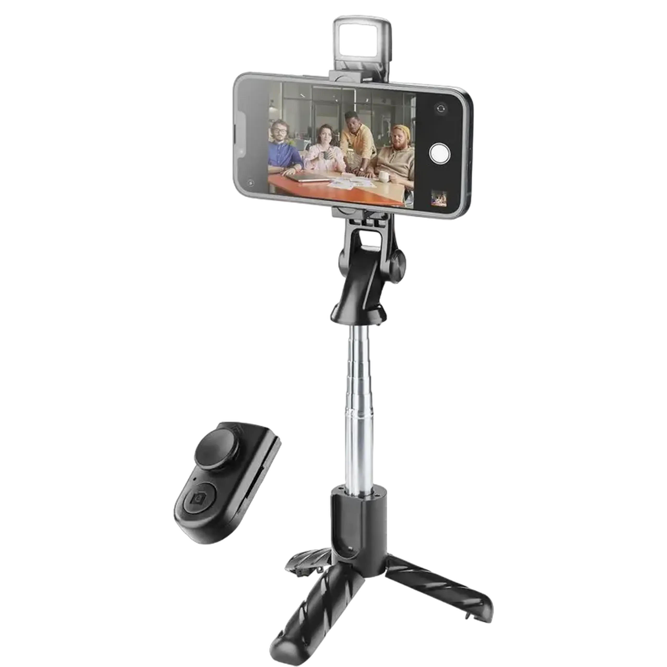 Selfie Stick Cellularline Tripod Sparkle, Negru