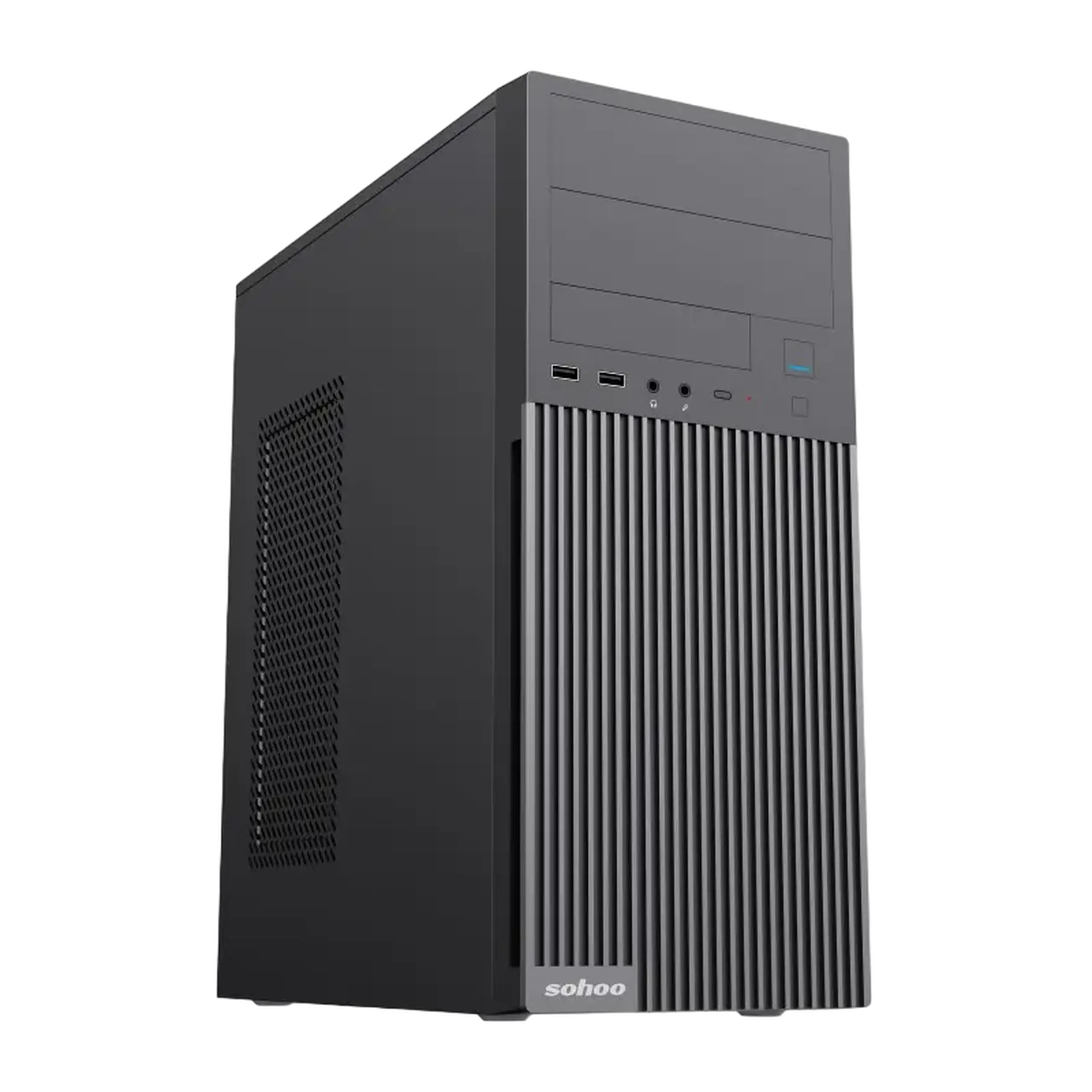 Carcasă PC Sohoo 2815BK, Midi-Tower, ATX, Negru