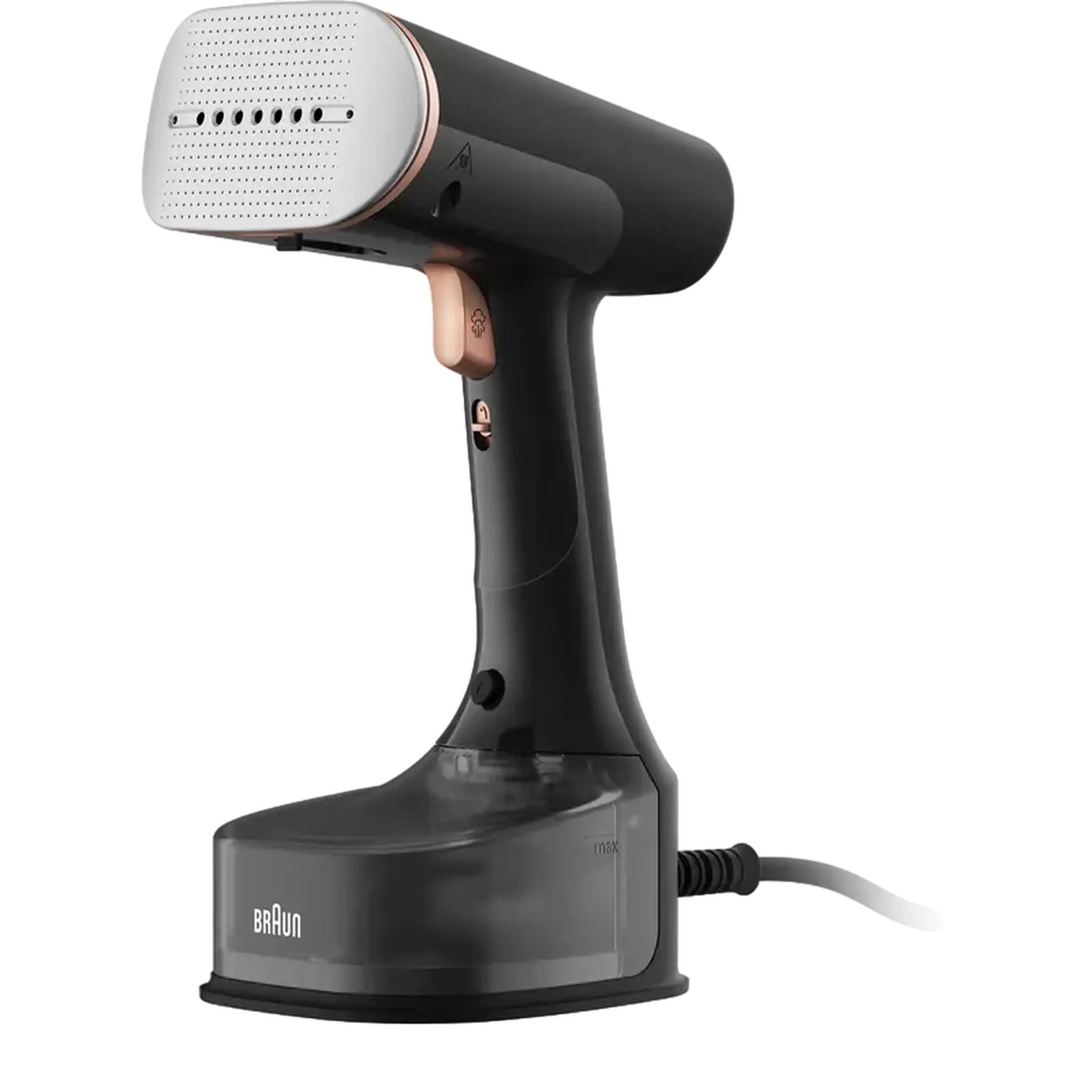 Aparat de călcat vertical cu aburi Braun GS 7077 BK, Negru