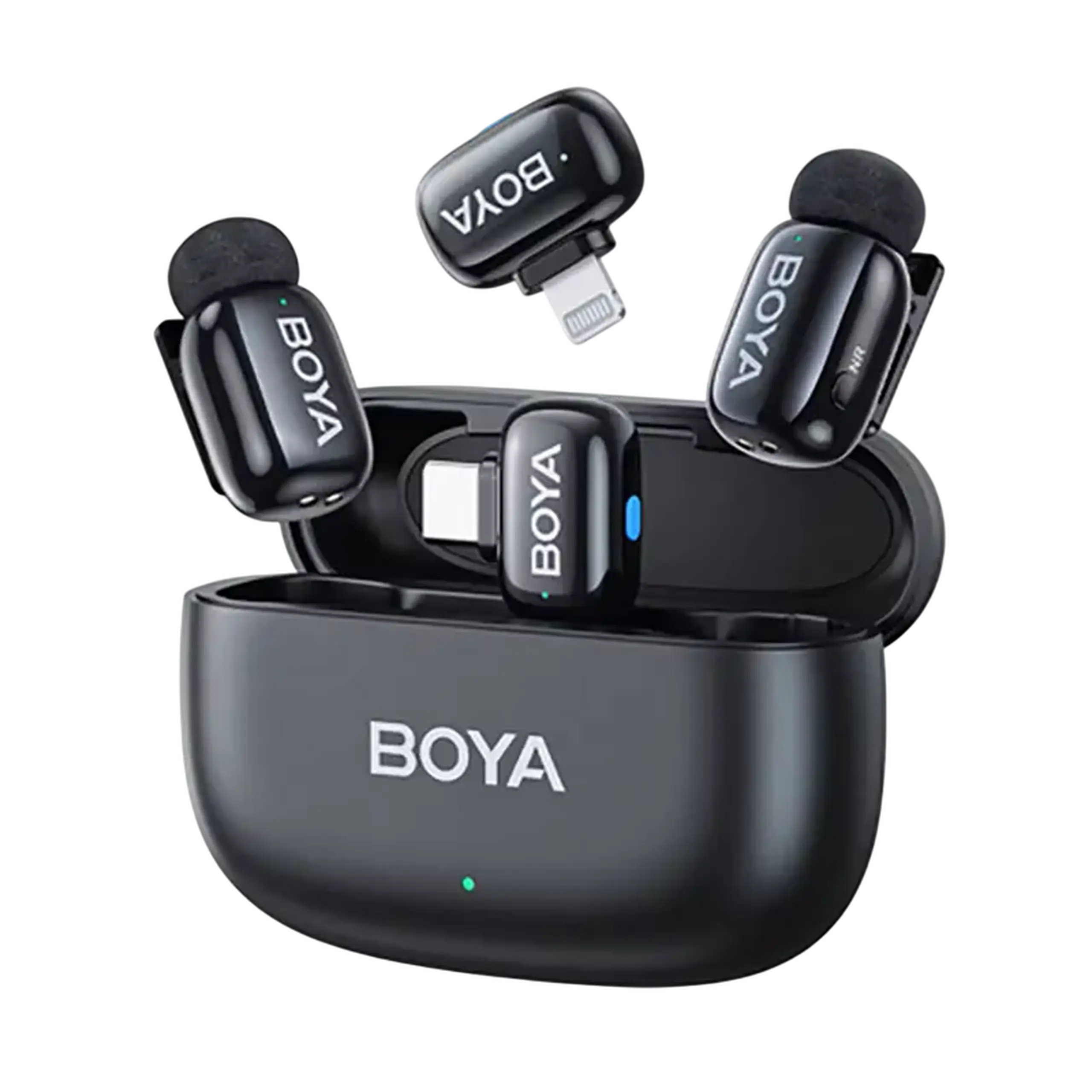 Microfon portabil pentru înregistrare vocală Boya mini 2-01, Fără fir, Negru