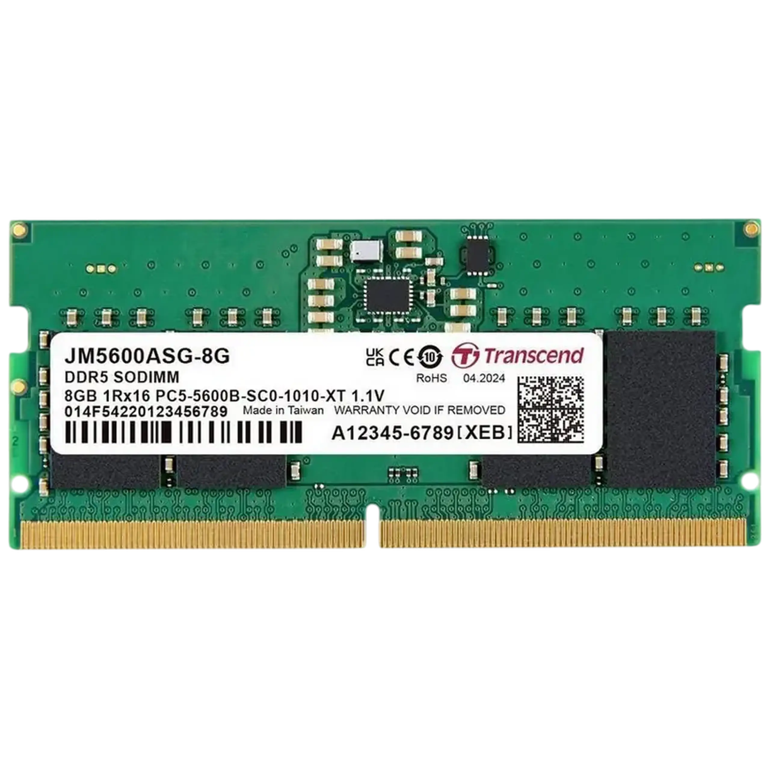 Memorie RAM Transcend JM5600ASG-8G, DDR5 SDRAM, 5600 MHz, 8GB, JM5600ASG-8G