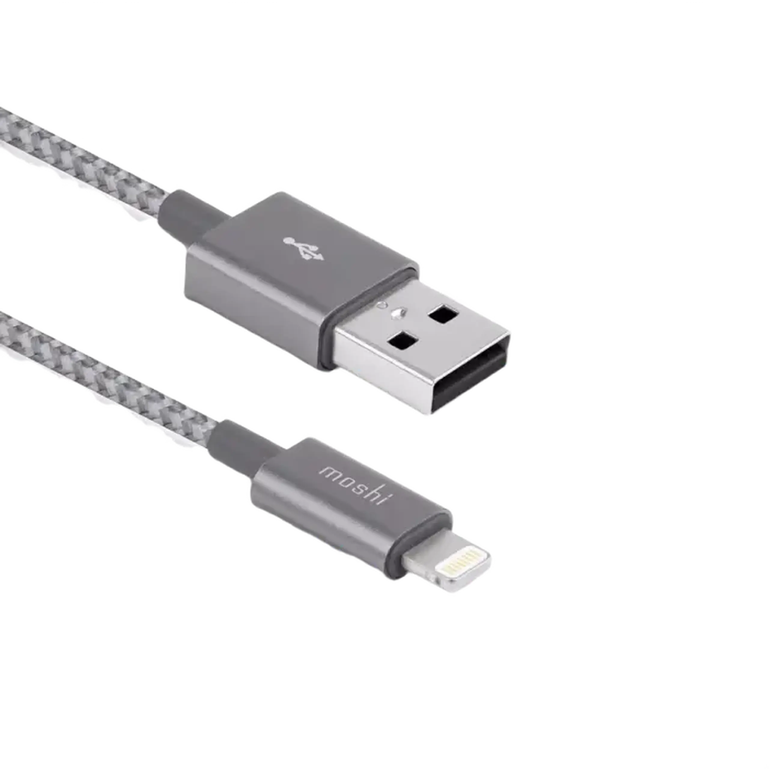Cablu încărcare și sincronizare Moshi iPhone Lighting USB Cable, USB Type-A/Lightning, 1,2m, Gri