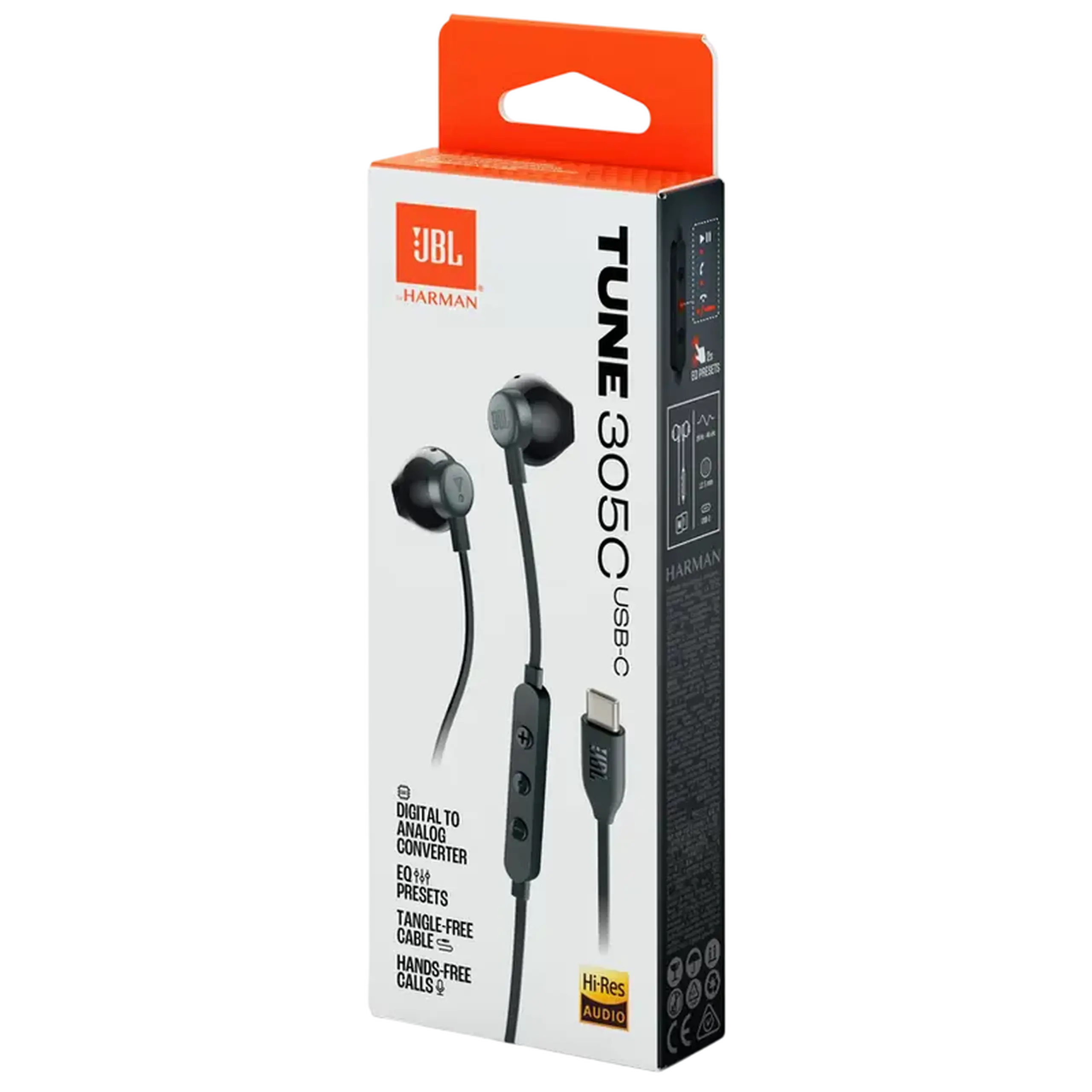 Căști JBL Tune 305C, Negru