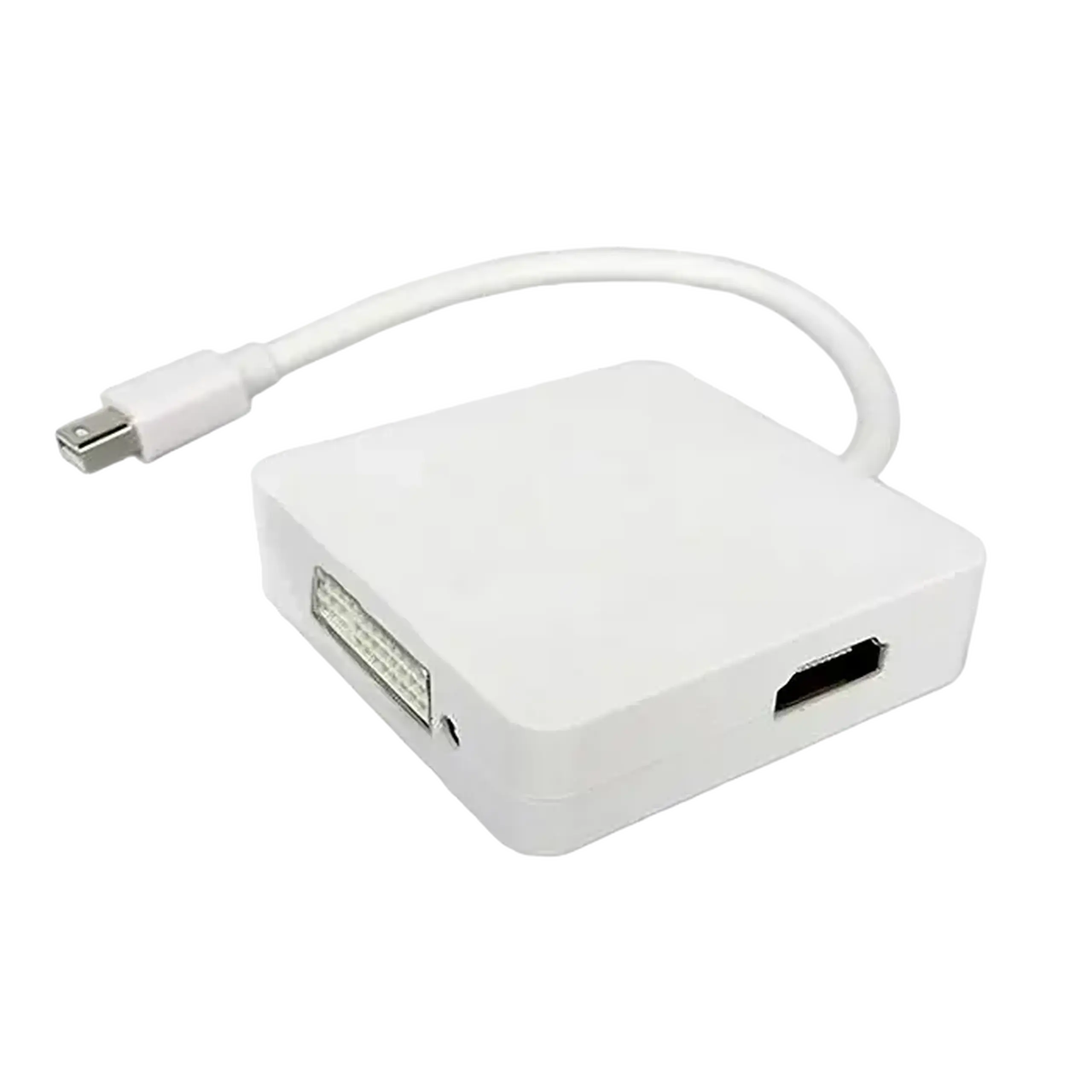 Convertor Video APC Electronic APC-531023, MiniDP (M) - HDMI (F) / DisplayPort (F) / DVI-D (F), 0,15m, Alb