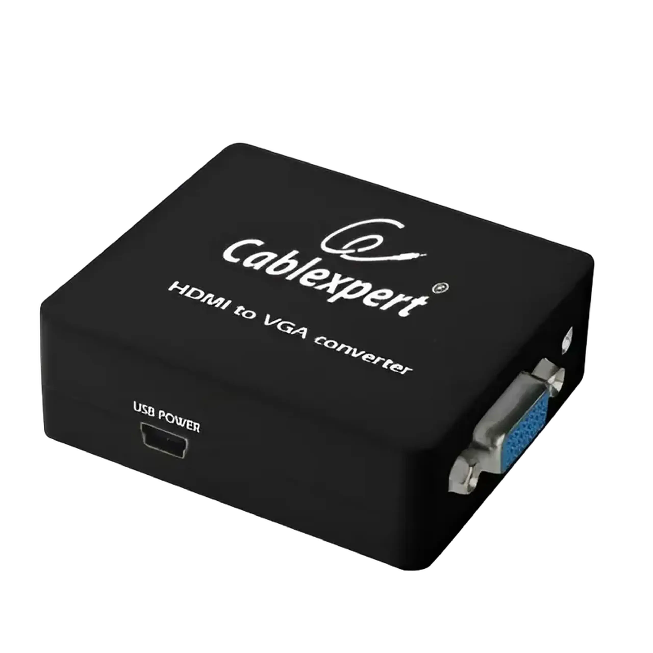 Convertor Video/Audio Cablexpert DSC-HDMI-VGA-001, - VGA D-Sub + 3.5 mm Jack, Negru