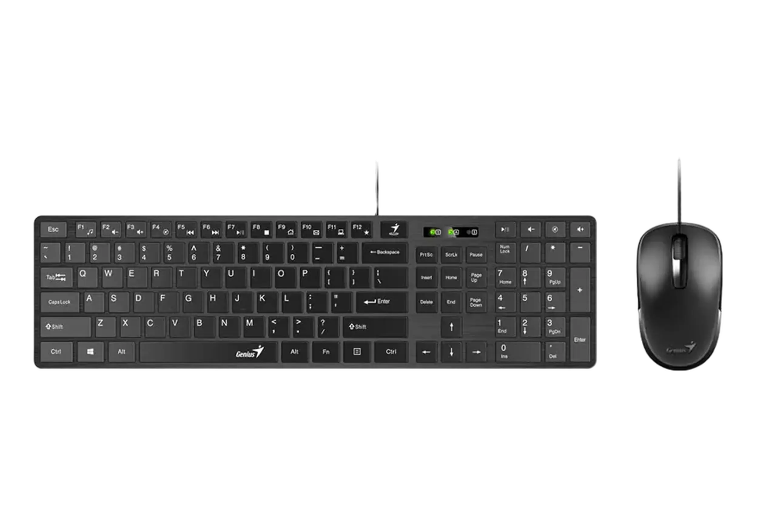 Set Tastatură + Mouse Genius SlimStar C126, Cu fir, Negru