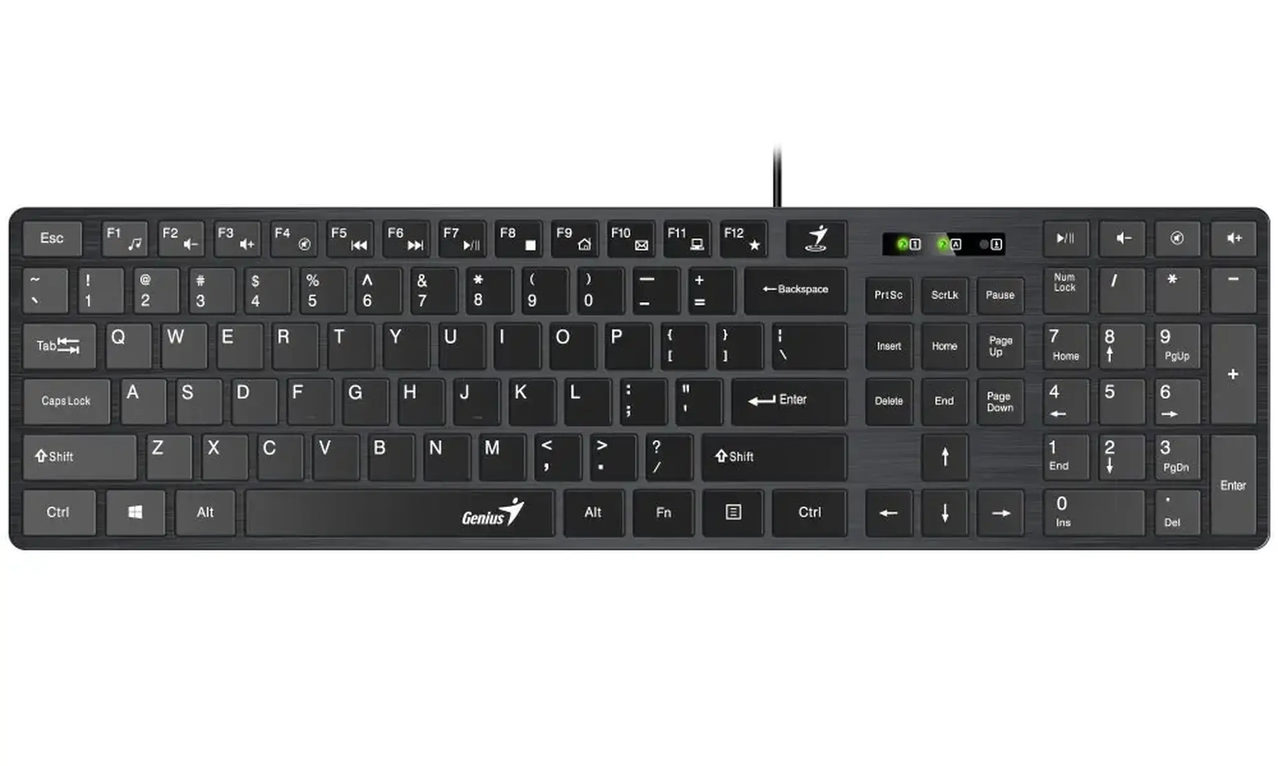 Set Tastatură + Mouse Genius SlimStar C126, Cu fir, Negru