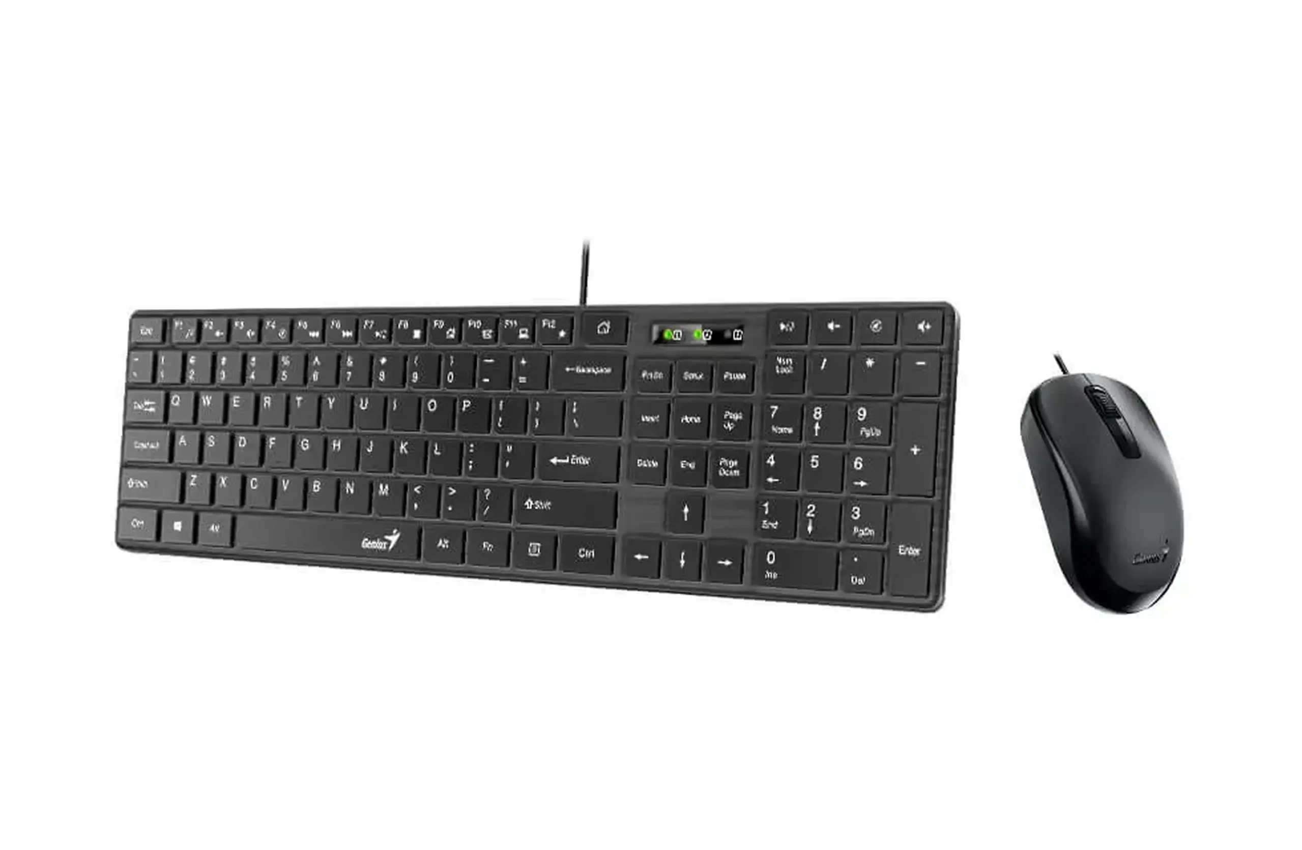 Set Tastatură + Mouse Genius SlimStar C126, Cu fir, Negru