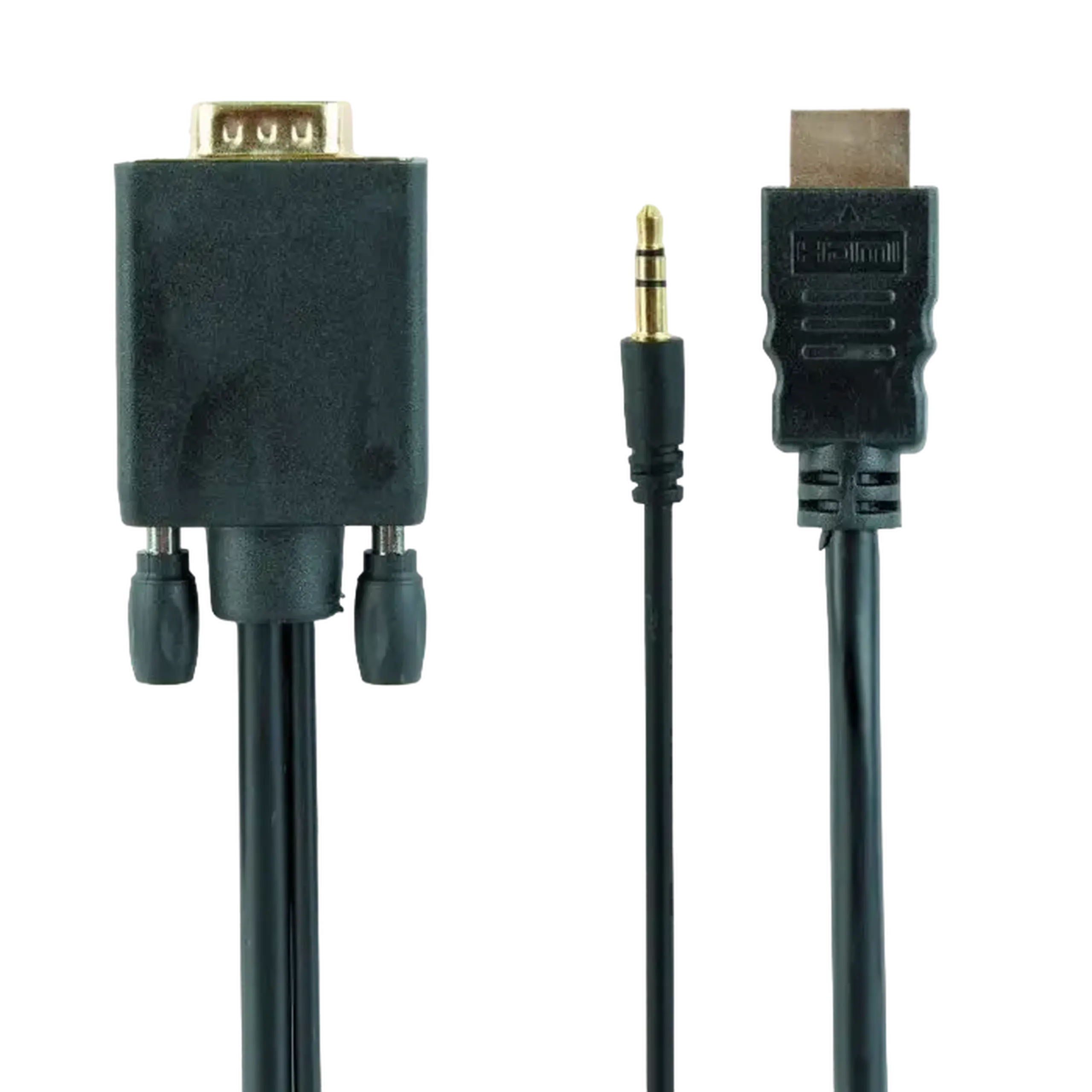 Cablu Video Cablexpert A-HDMI-VGA-03-10, HDMI (M) - VGA D-Sub + 3.5 mm Jack, 3m, Negru