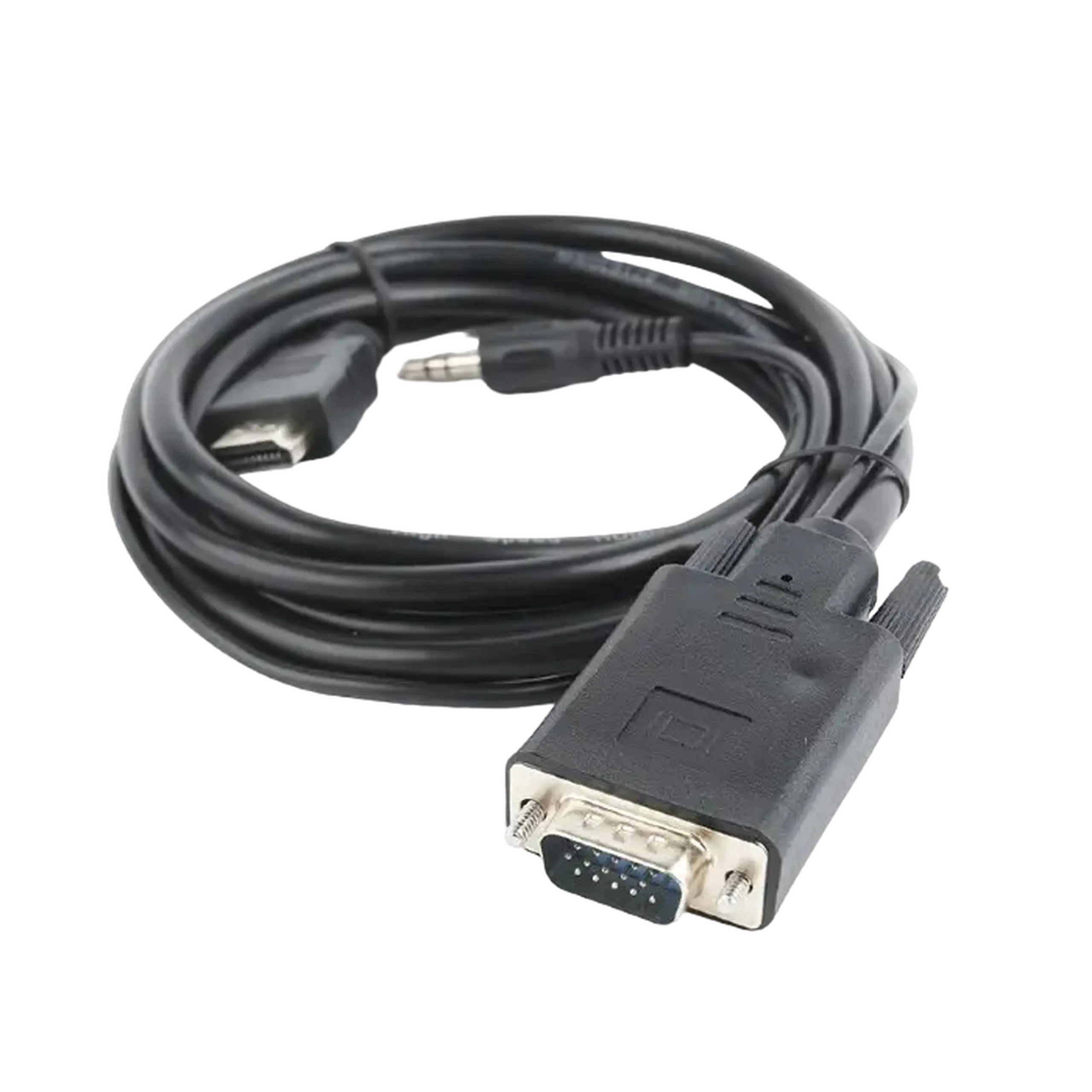 Cablu Video Cablexpert A-HDMI-VGA-03-10, HDMI (M) - VGA D-Sub + 3.5 mm Jack, 3m, Negru