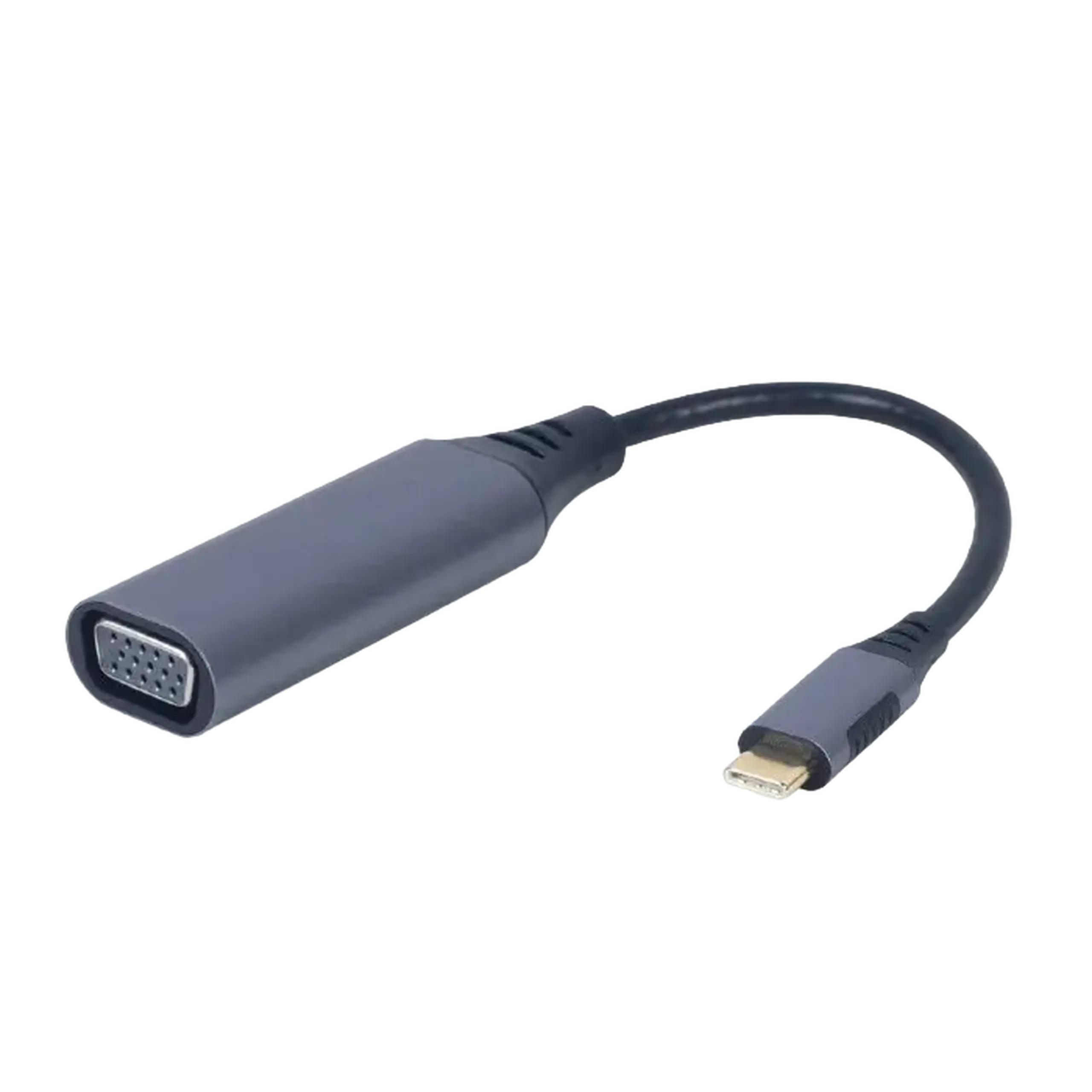 Adaptor Video Cablexpert A-USB3C-VGA-01, USB Type-C (M) - VGA D-Sub (F), 0,15m, Gri