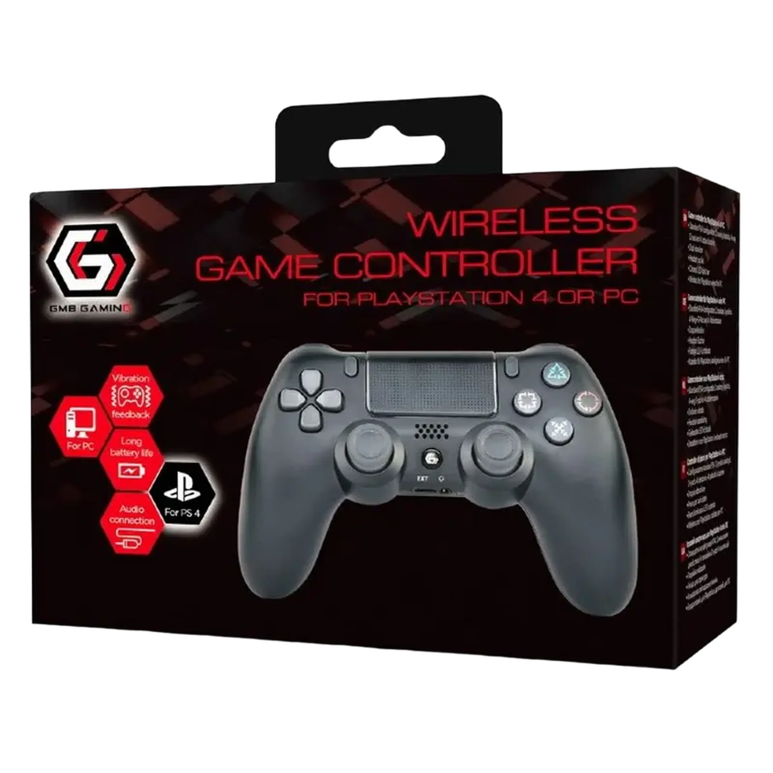Gamepad Gembird JPD-PS4BT-02, Negru