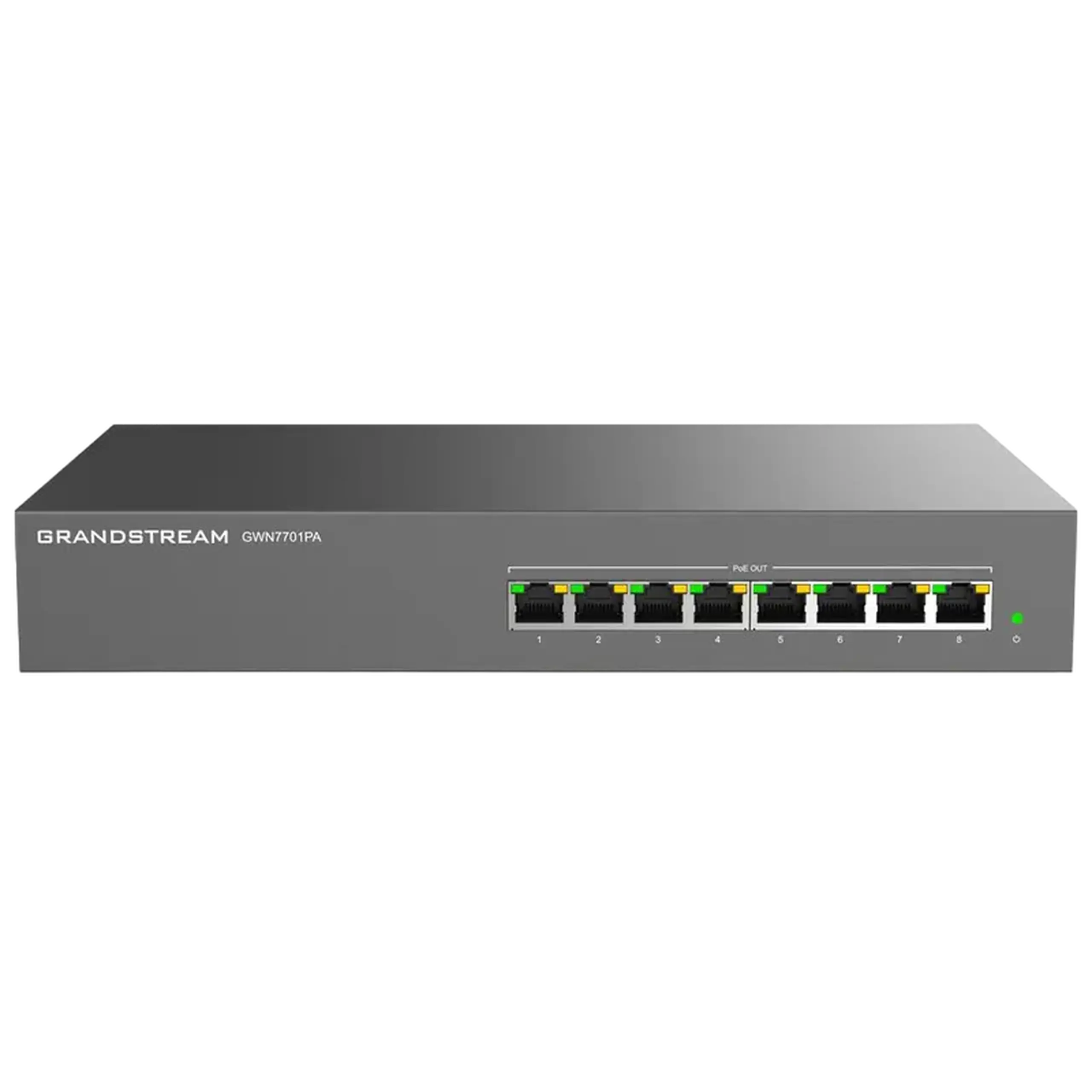 Comutator PoE Grandstream GWN7701PA, 8x IEEE 802.3af/at