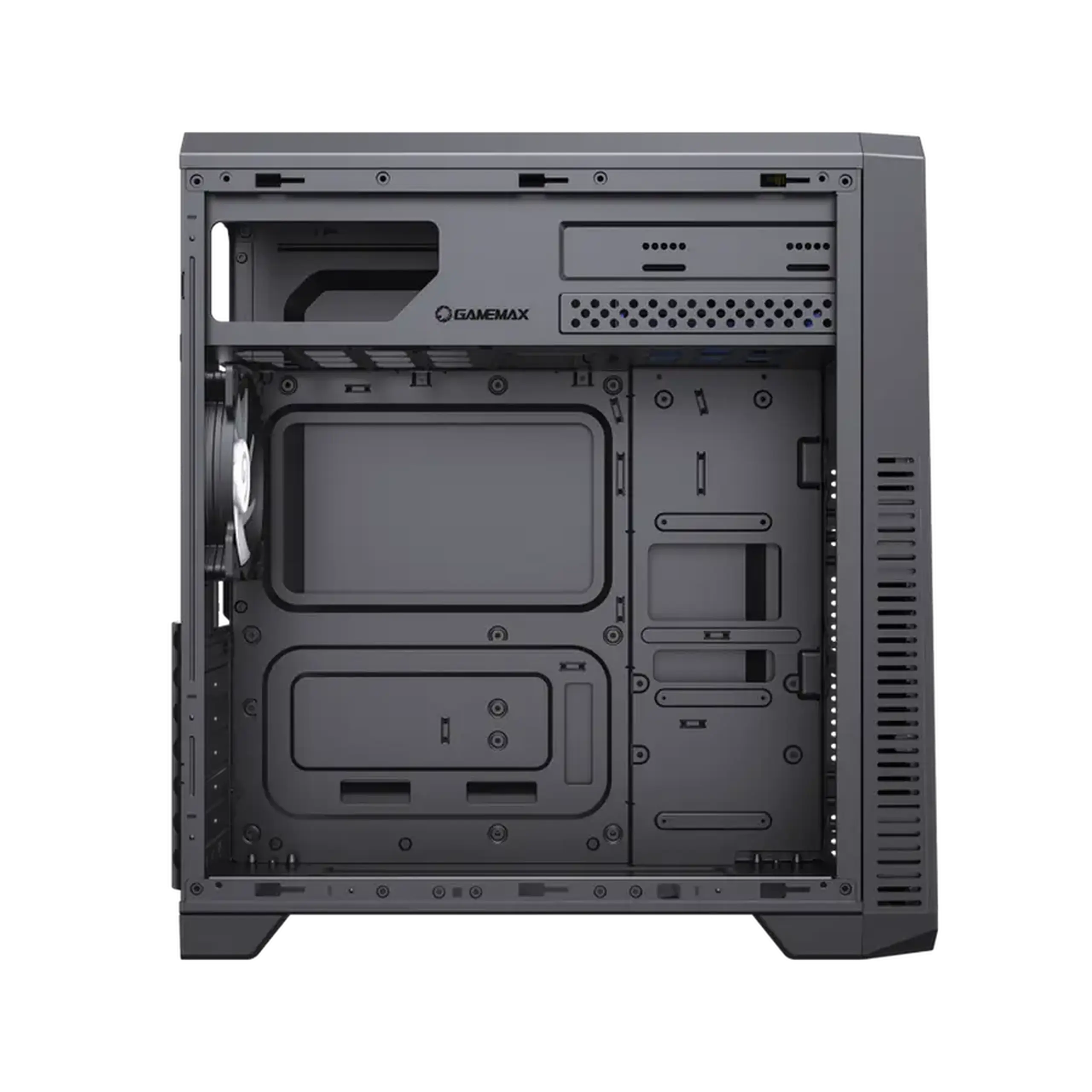 Carcasă PC Gamemax G561E-BK, Midi-Tower, Fără PSU, Negru