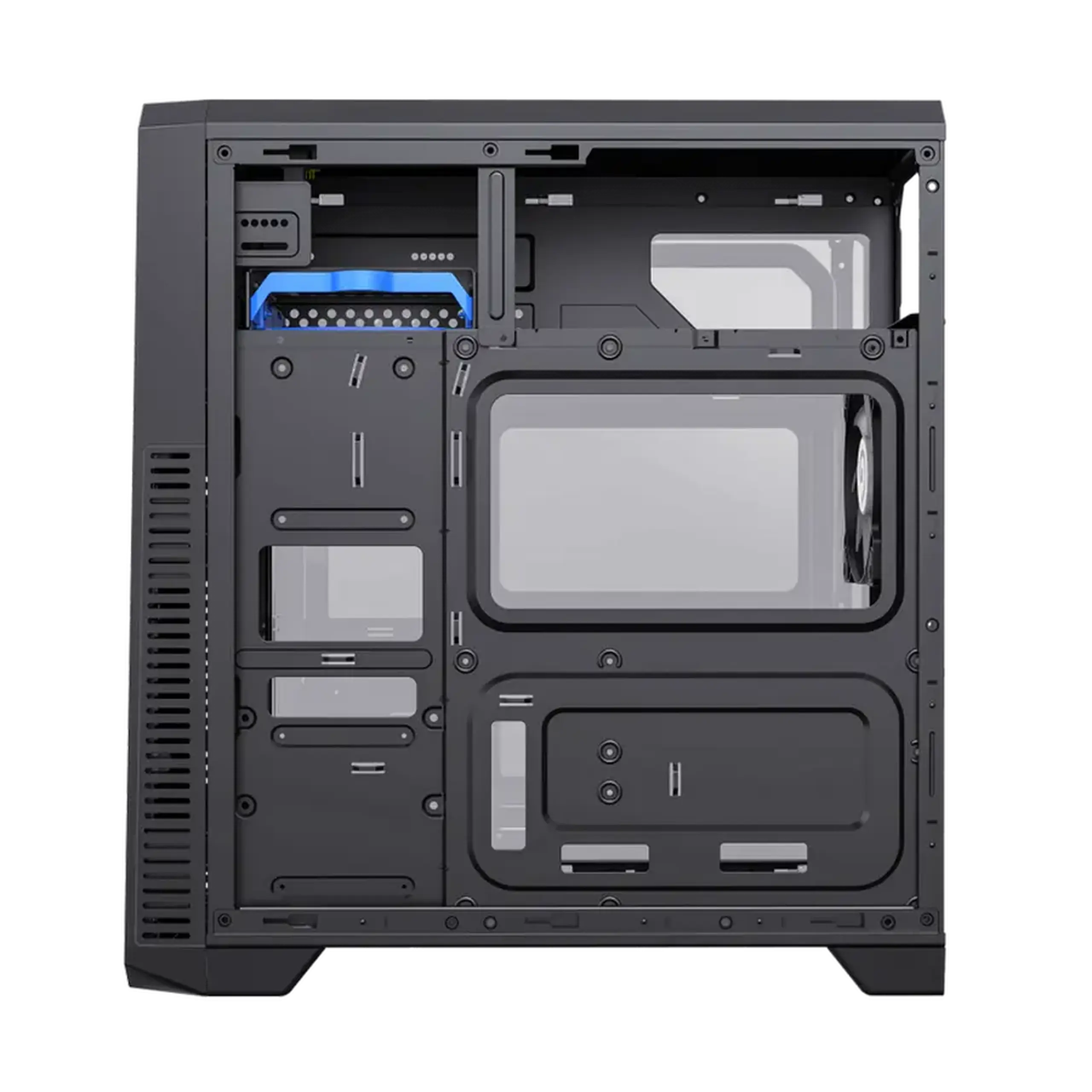 Carcasă PC Gamemax G561E-BK, Midi-Tower, Fără PSU, Negru