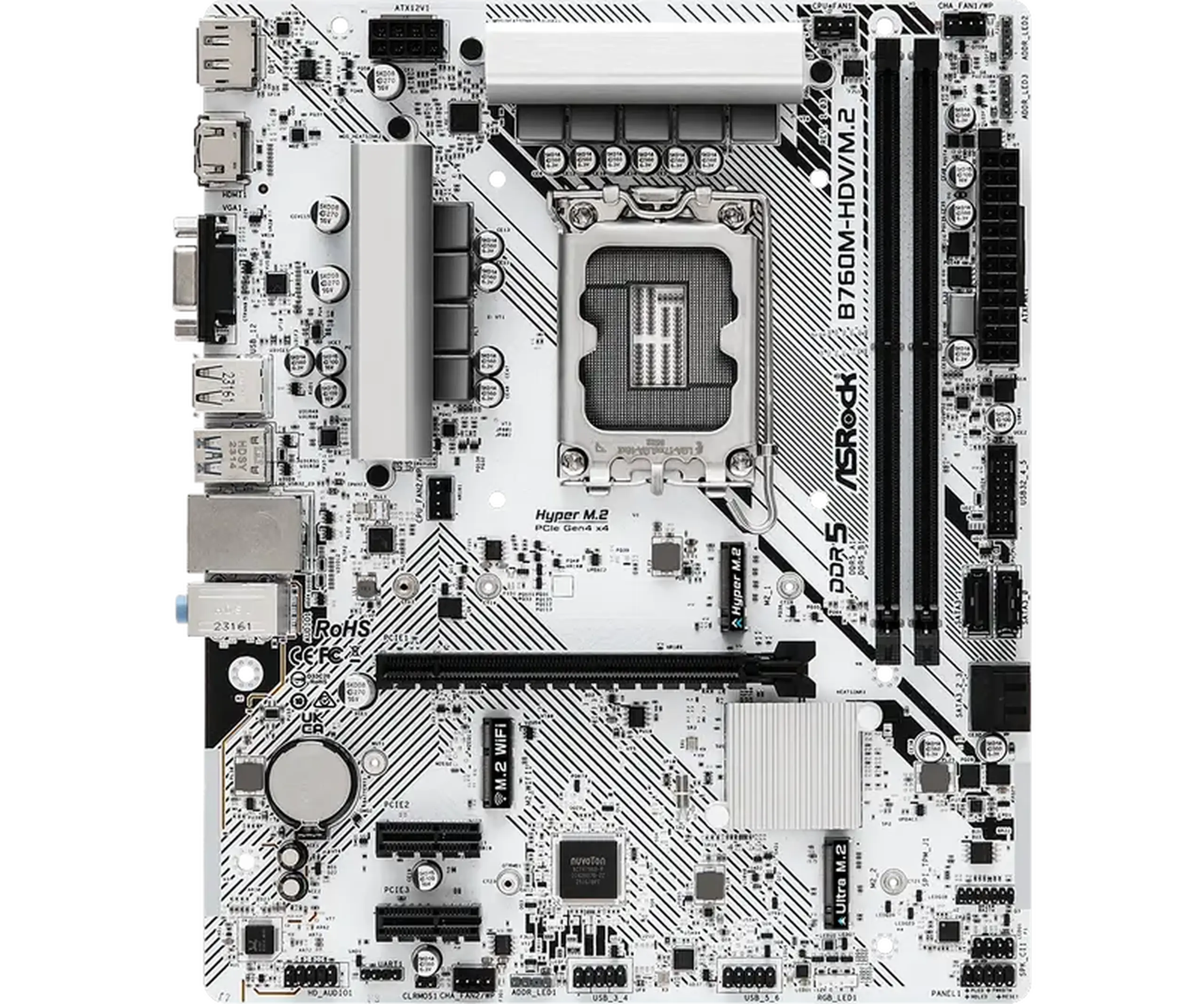Placă de bază ASRock B760M-HDV/M.2, LGA1700, Intel B760, Micro-ATX