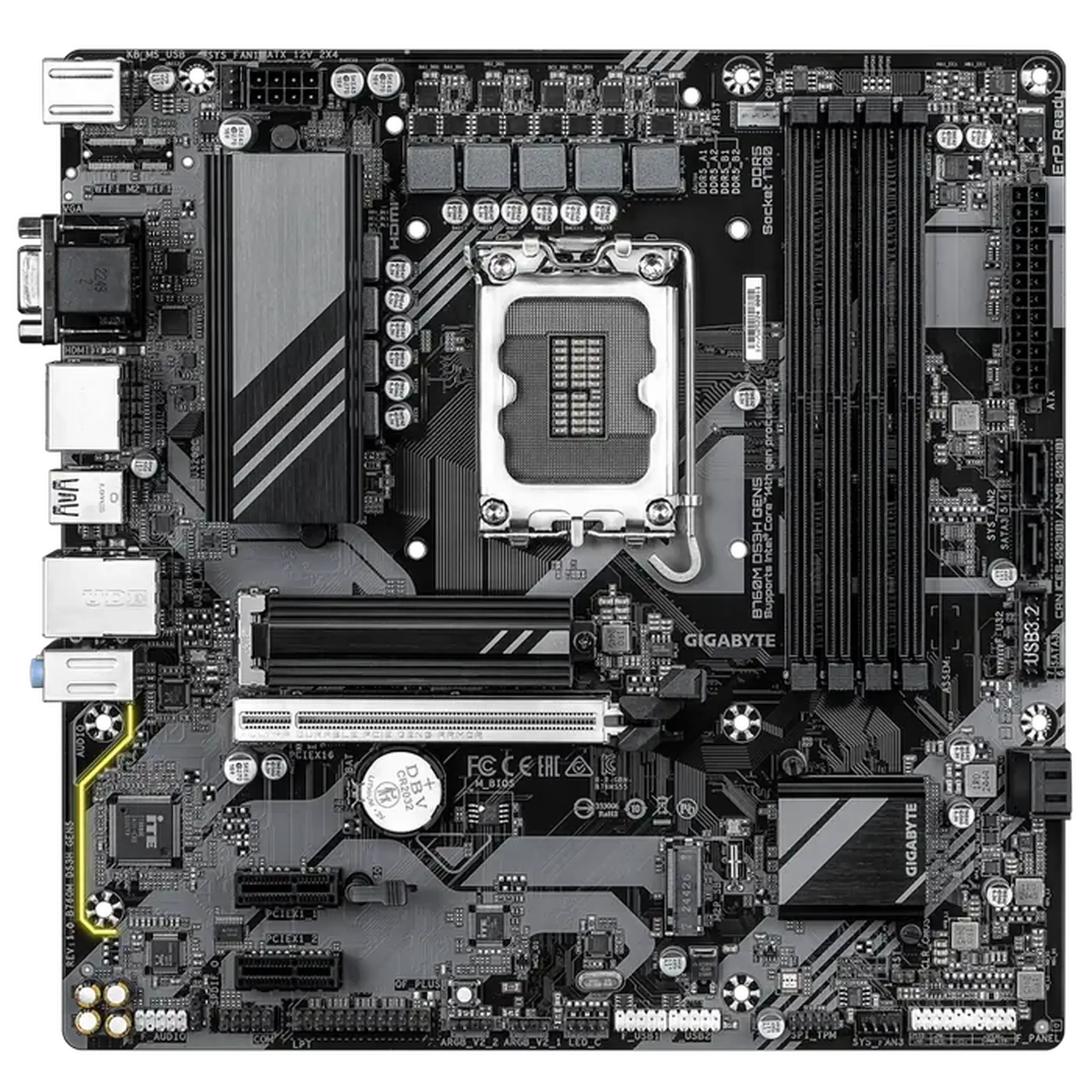 Placă de bază Gigabyte B760M DS3H GEN5, LGA1700, Intel B760, Micro-ATX