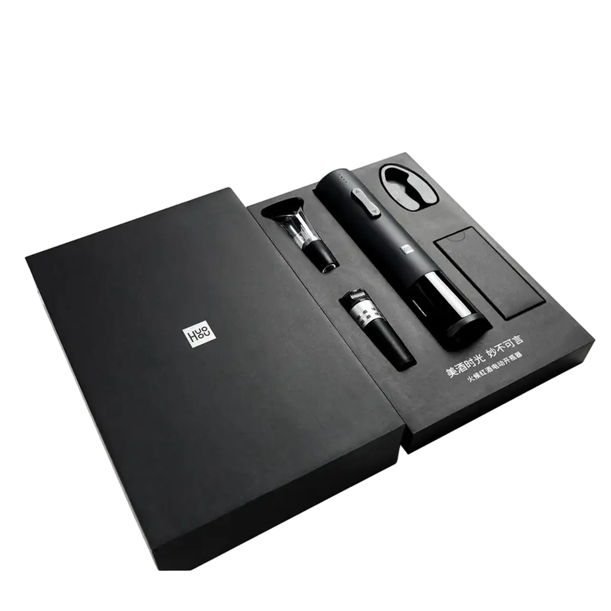 Set pentru vinuri Huohou HU0047, Negru