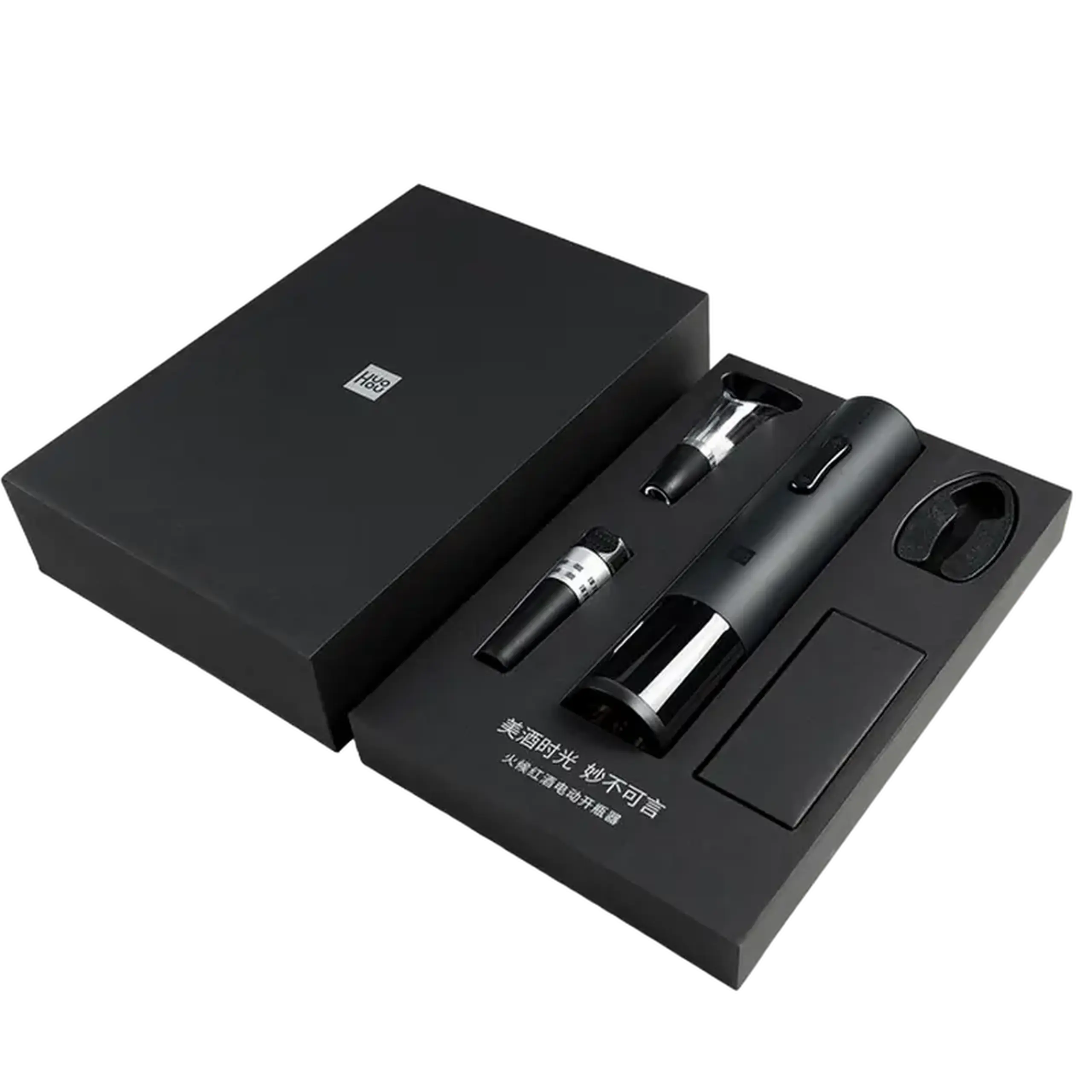 Set pentru vinuri Huohou HU0047, Negru