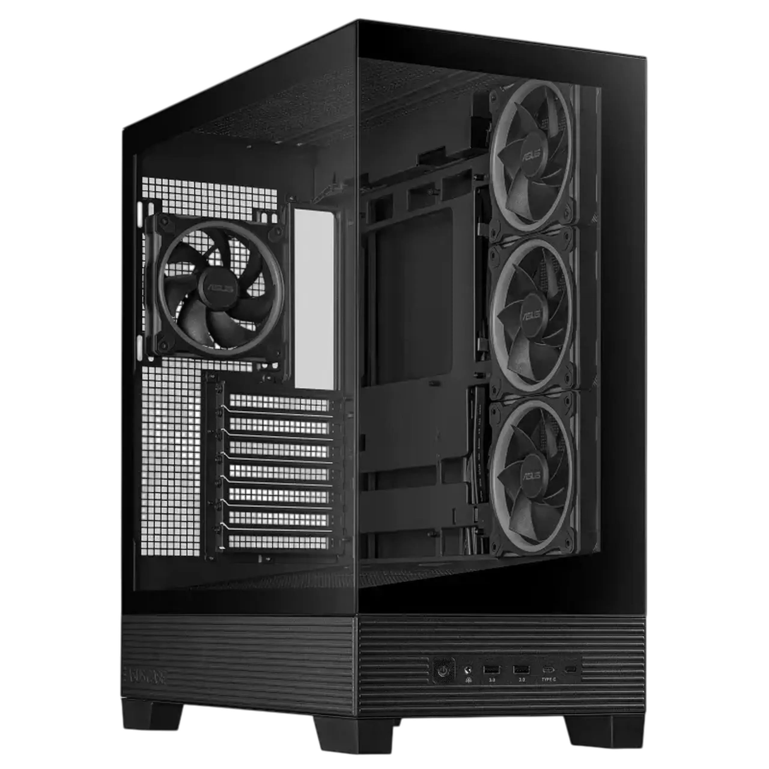 Carcasă PC ASUS A31 PLUS TG ARGB, Midi-Tower, Negru