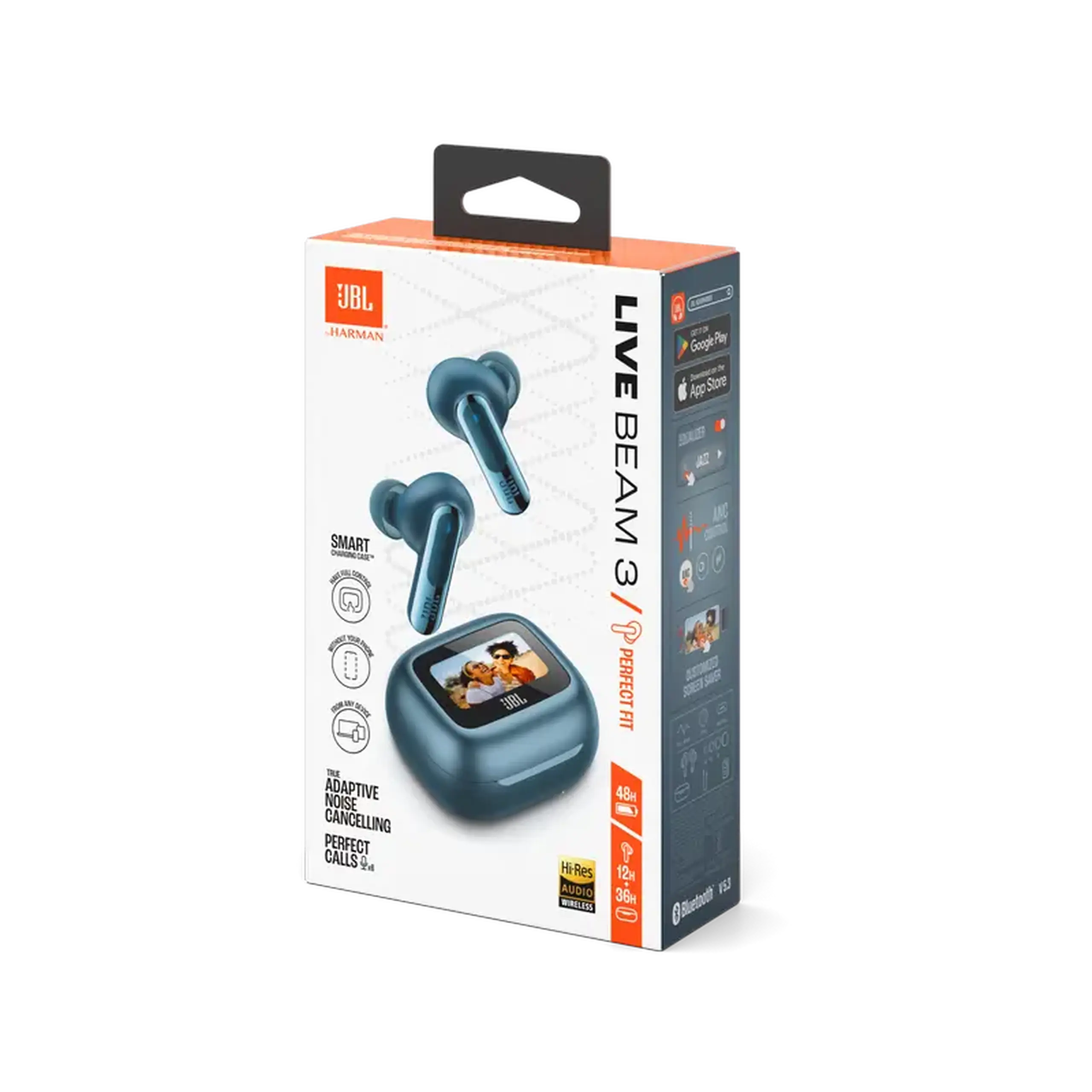 Căști JBL LIVE Beam 3, Albastru