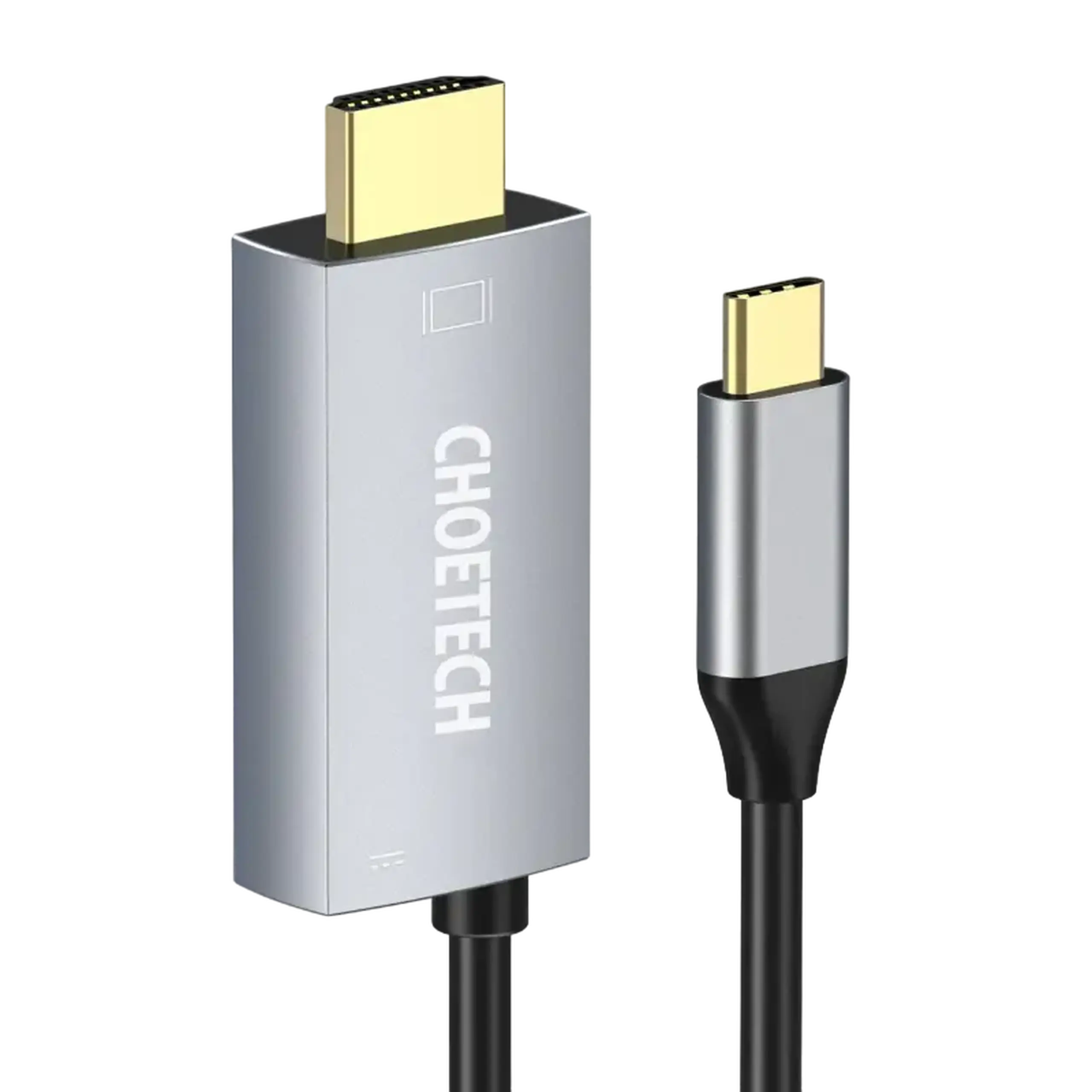 Adaptor USB Choetech XCH-M180, USB Type-C (F) - HDMI (F), 1,8m, Argintiu