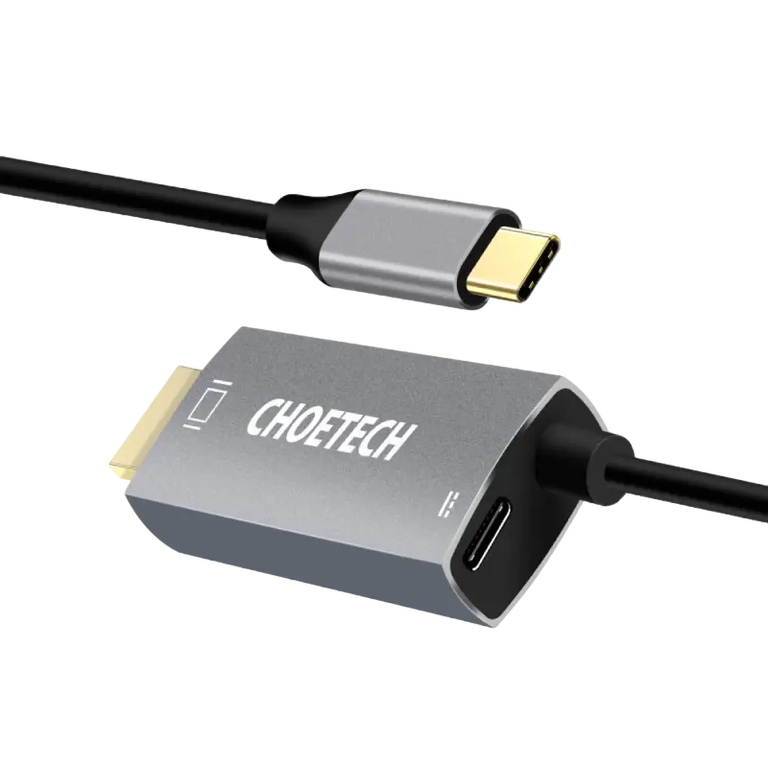 Adaptor USB Choetech XCH-M180, USB Type-C (F) - HDMI (F), 1,8m, Argintiu