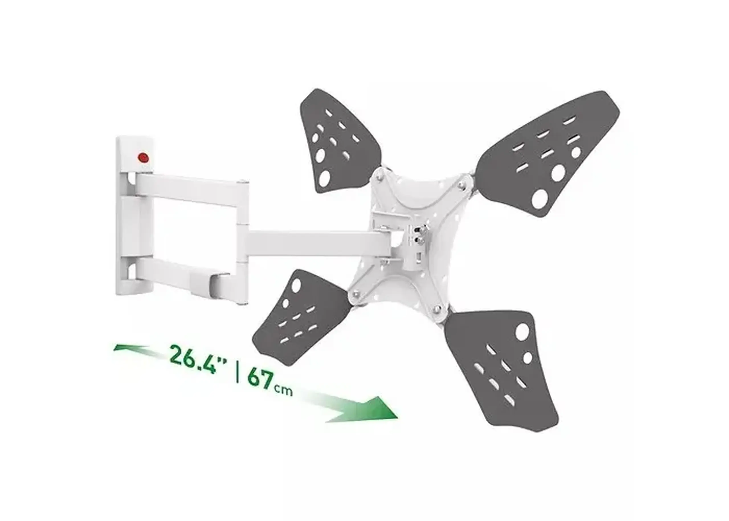 Suport TV de perete BARKAN 3400LW, Alb