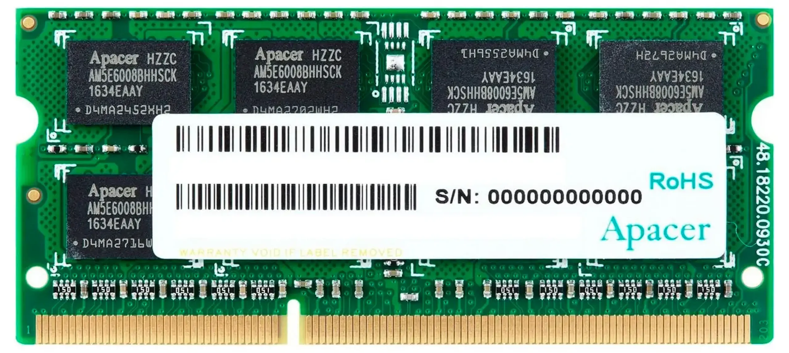 Memorie RAM Apacer AS08GFA60CATBGJ, DDR3 SDRAM, 1600 MHz, 8GB