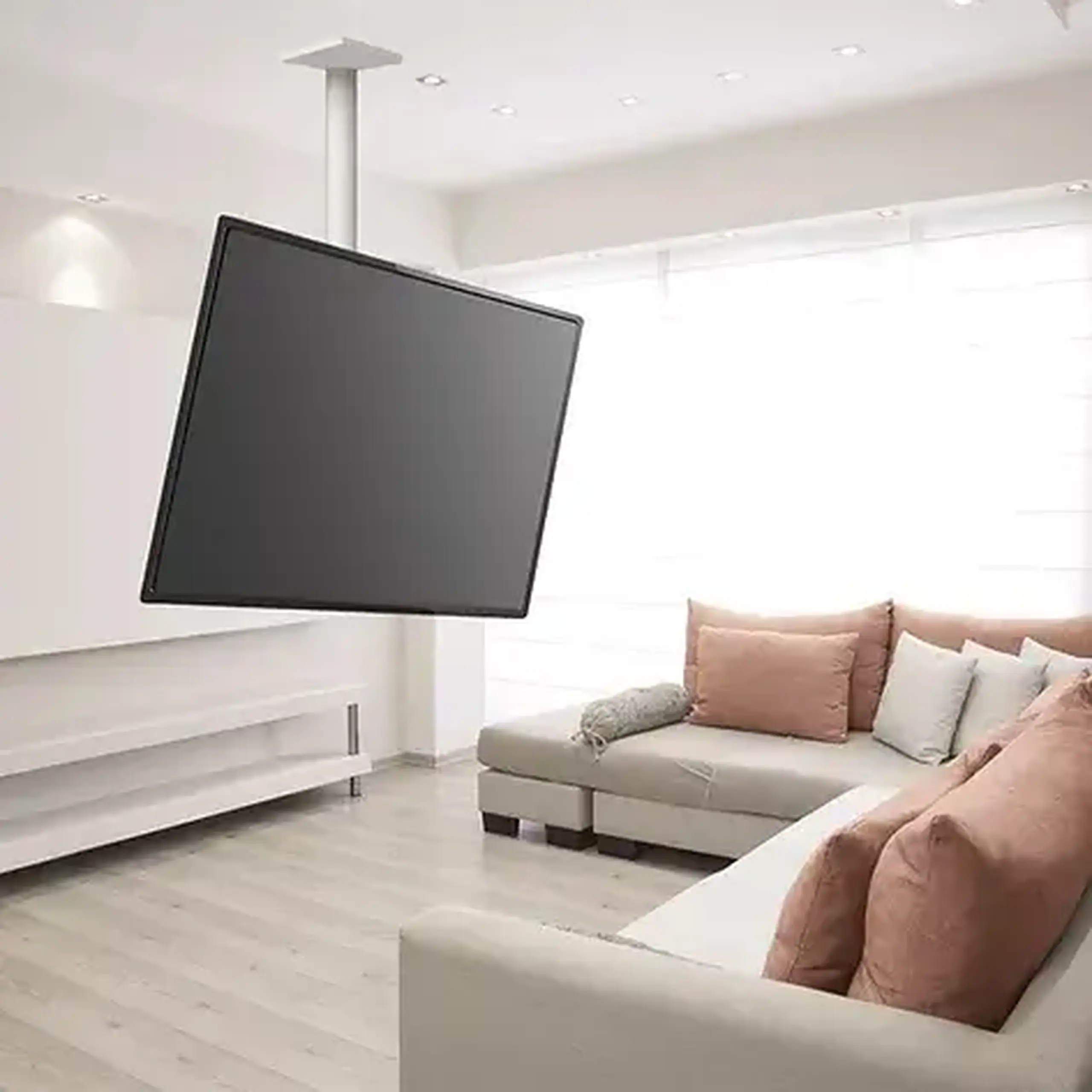 Suport TV tavan Full-motion BARKAN 3500, Alb