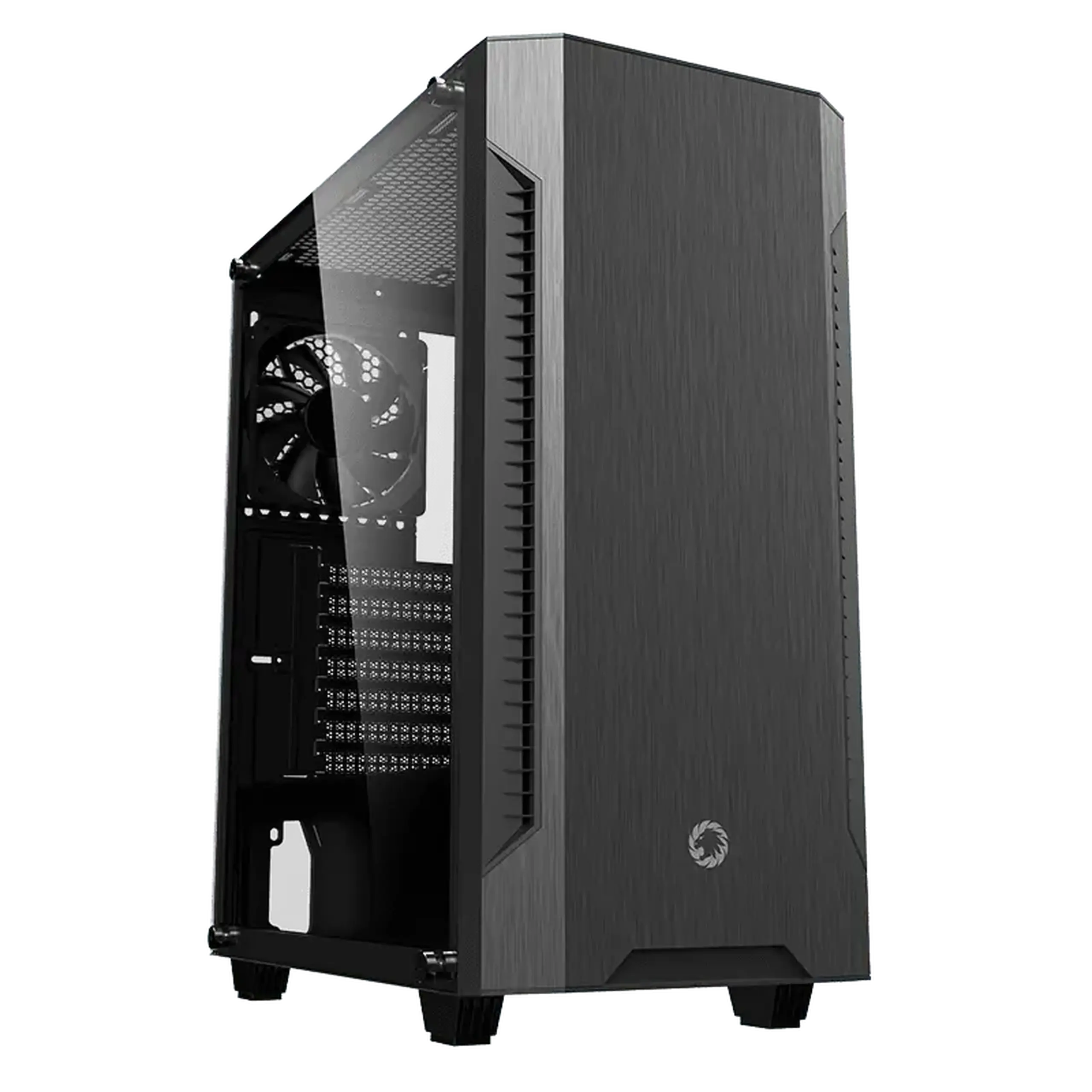 Carcasă PC Gamemax Fortress TG, Midi-Tower, Fără PSU, Negru