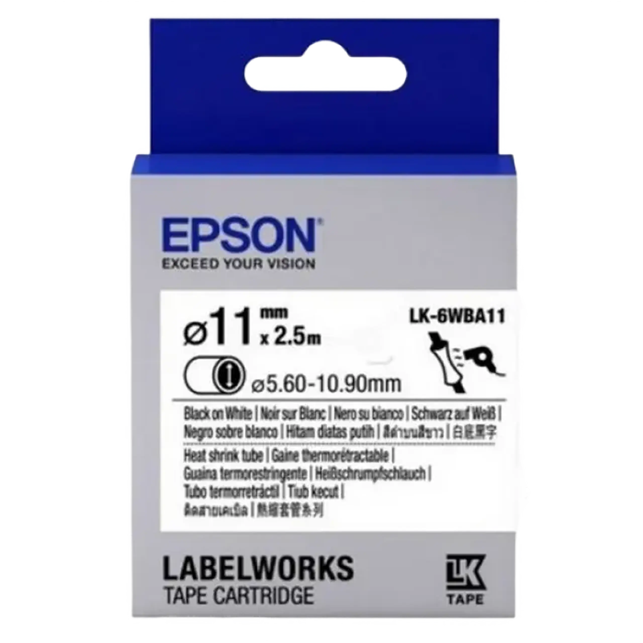 Cartuş de bandă Epson LK-6WBA11, 24 mm x 2,5 m