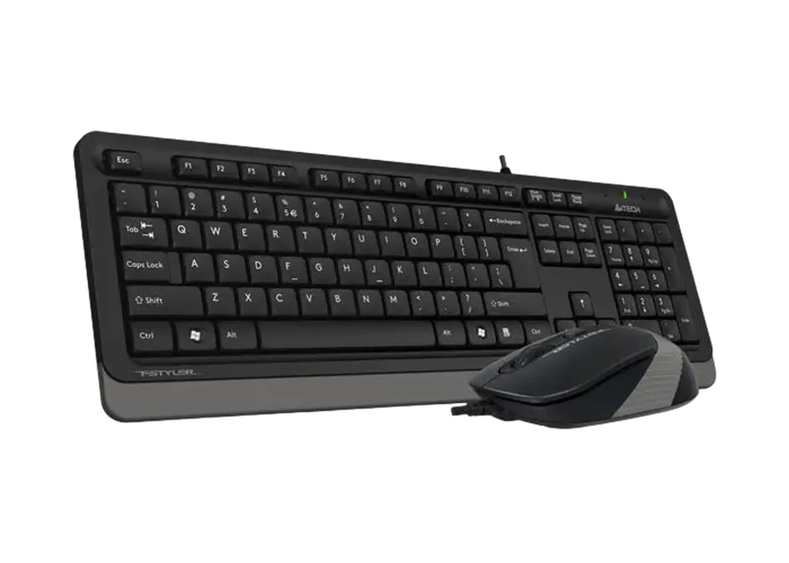Set Tastatură + Mouse A4Tech F1010, Cu fir, Negru/Gri
