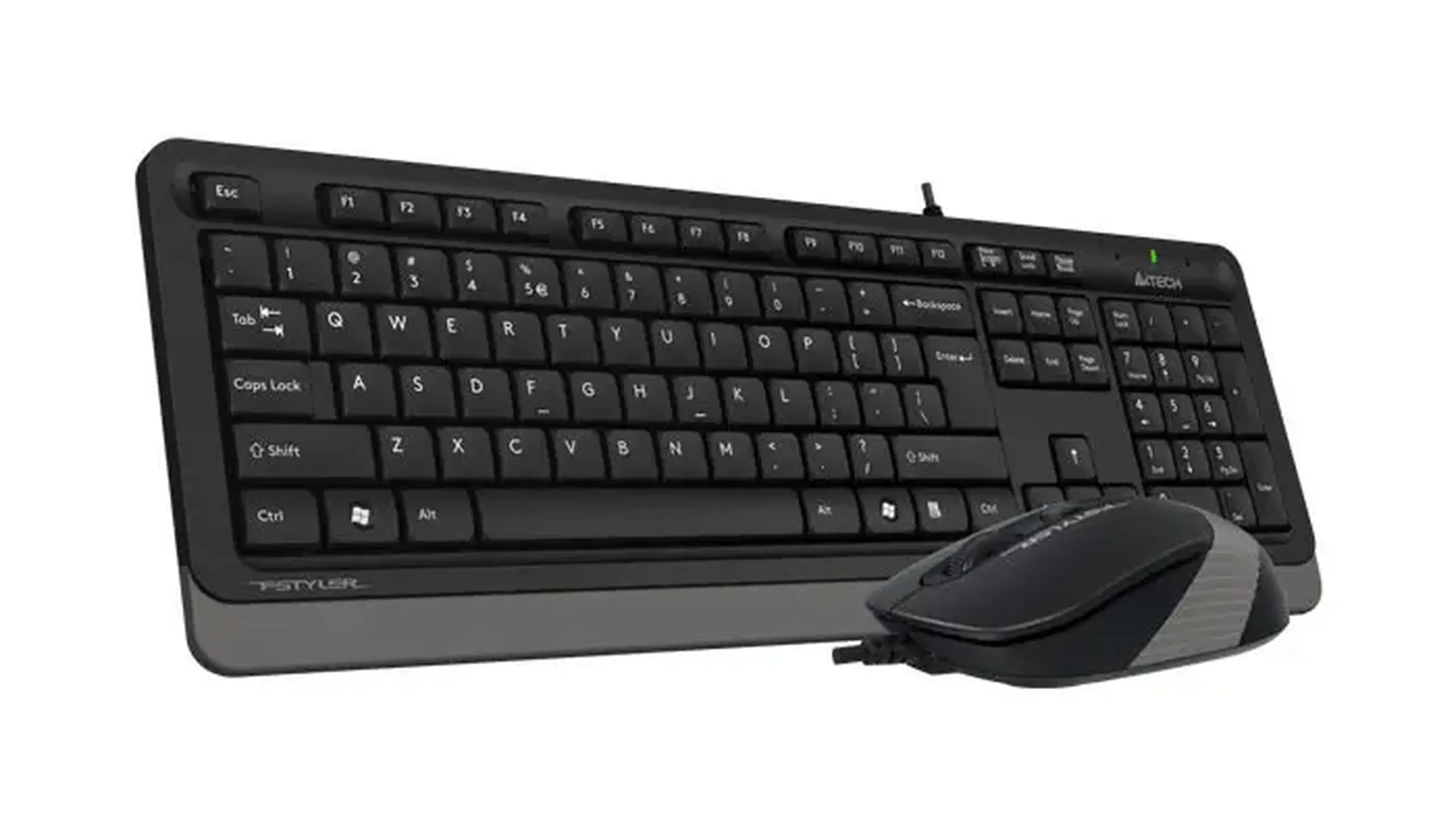 Set Tastatură + Mouse A4Tech F1010, Cu fir, Negru/Gri