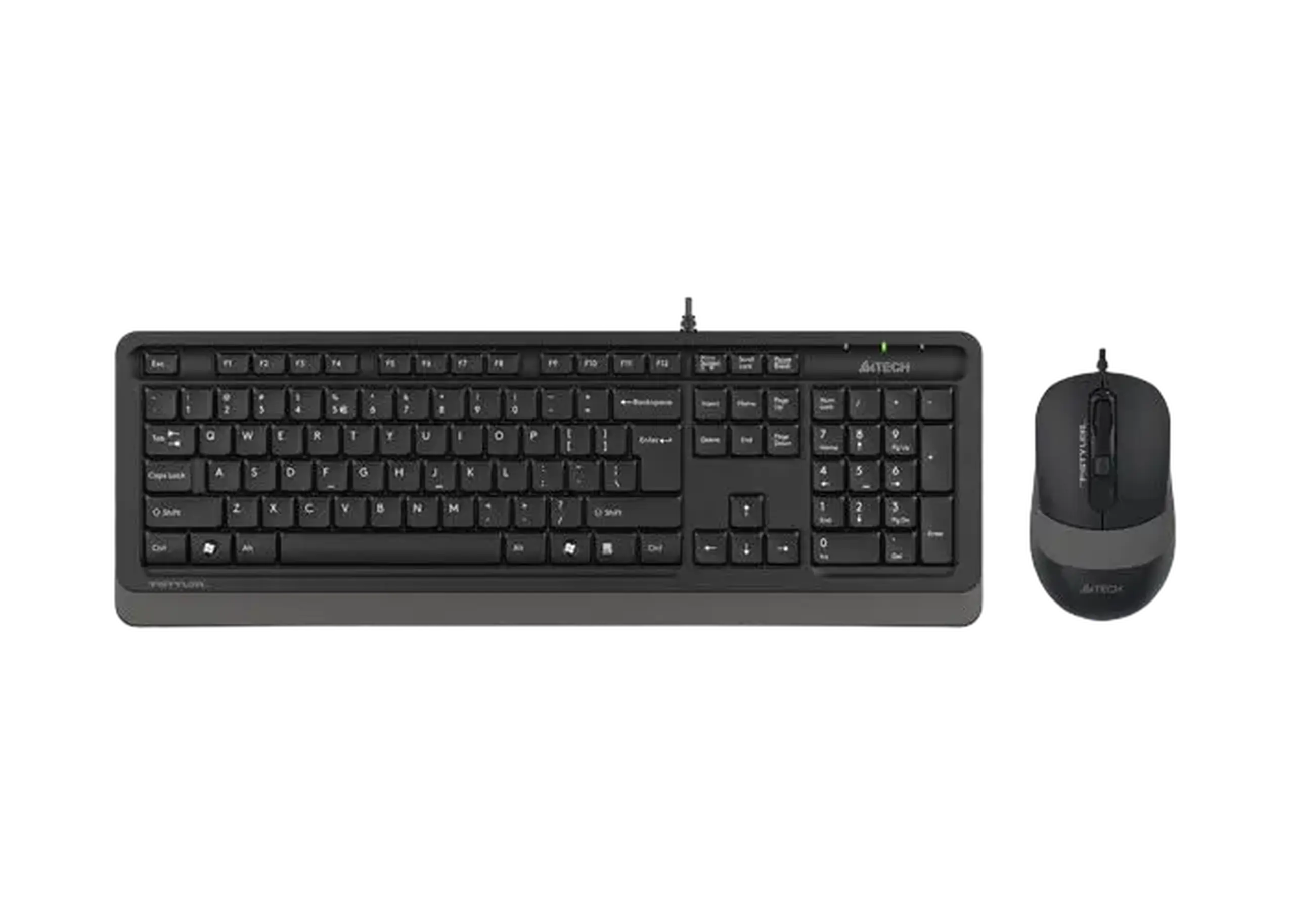 Set Tastatură + Mouse A4Tech F1010, Cu fir, Negru/Gri