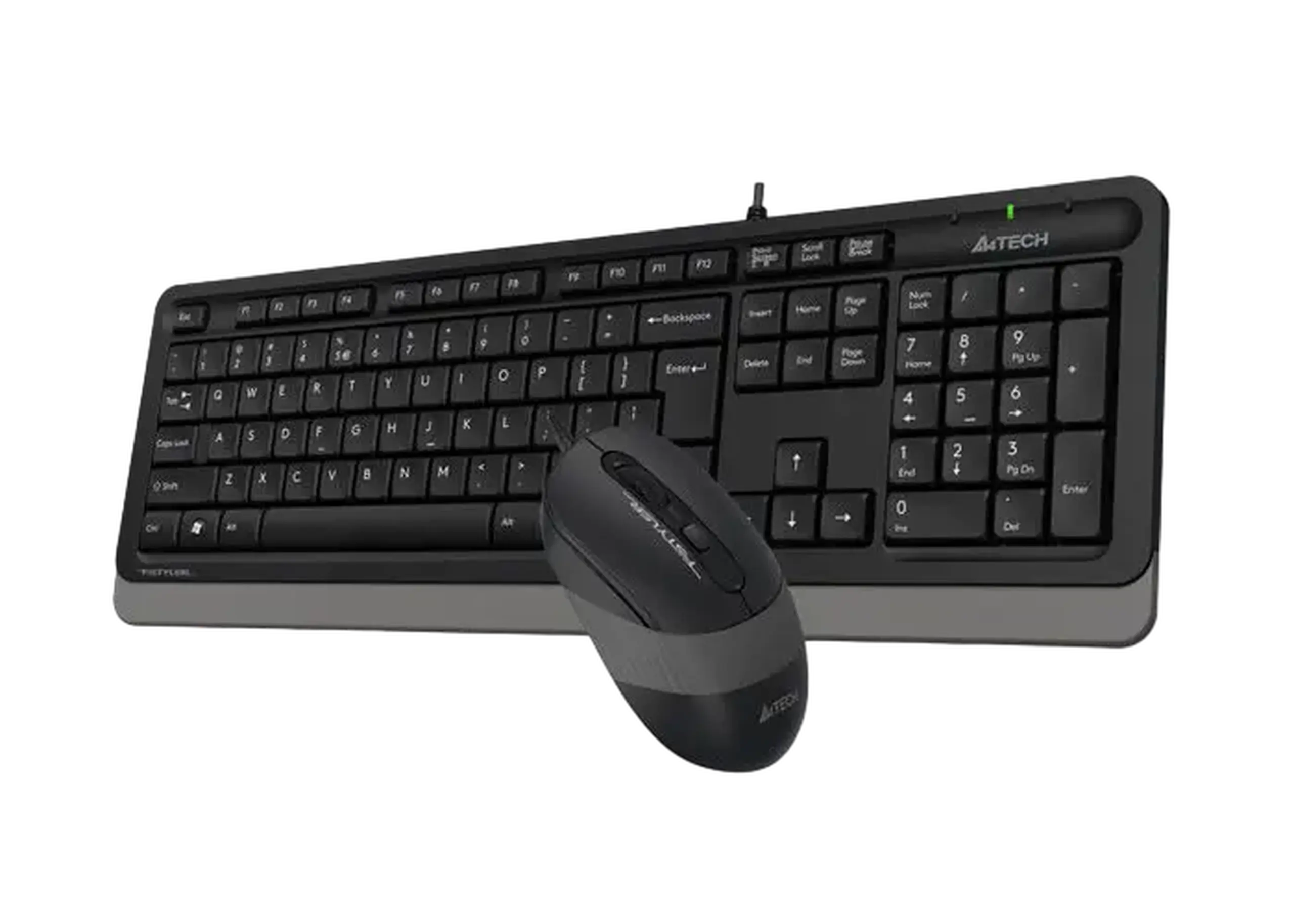 Set Tastatură + Mouse A4Tech F1010, Cu fir, Negru/Gri