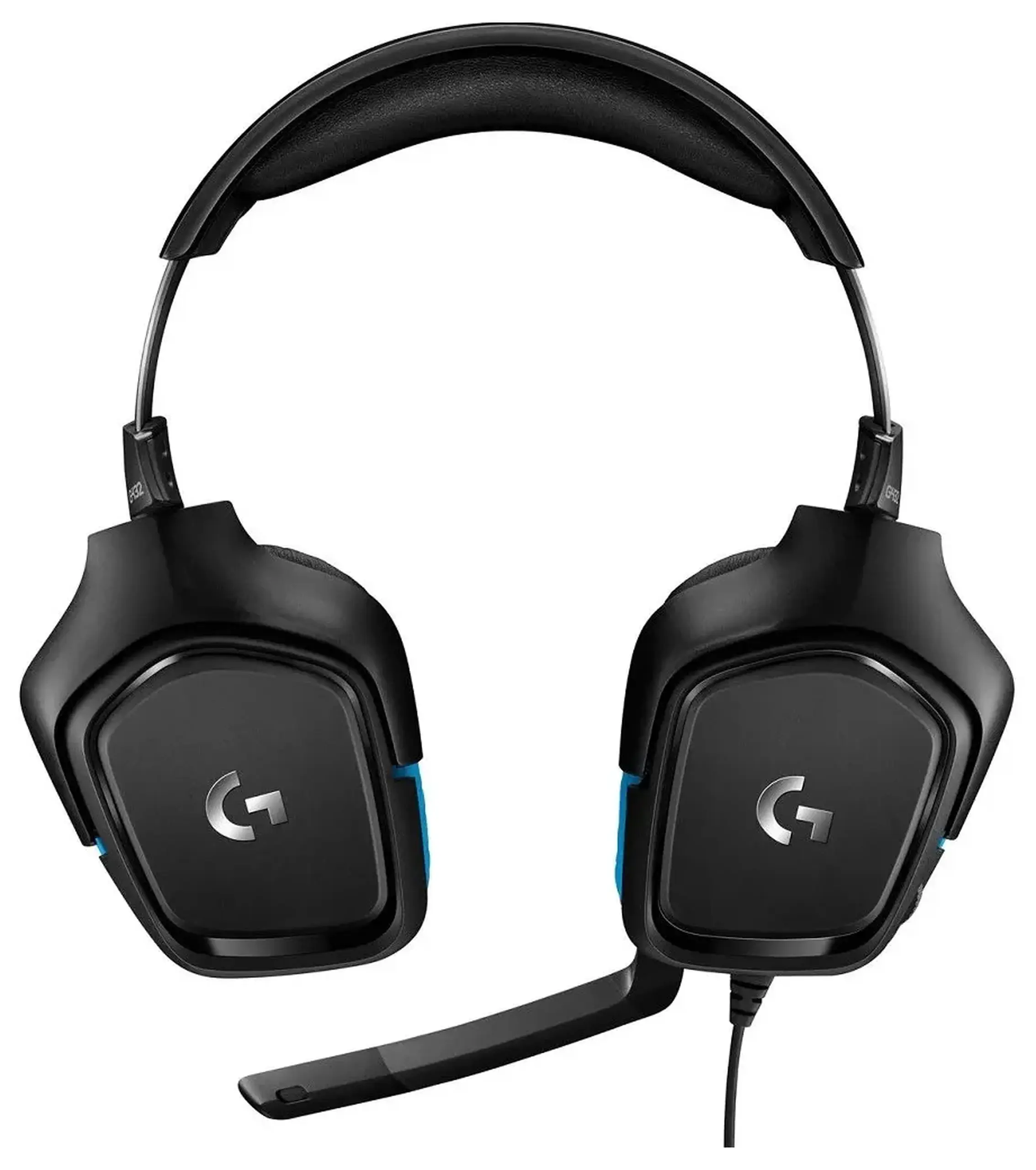 Căști gaming Logitech G432, Cu fir, Negru/Albastru
