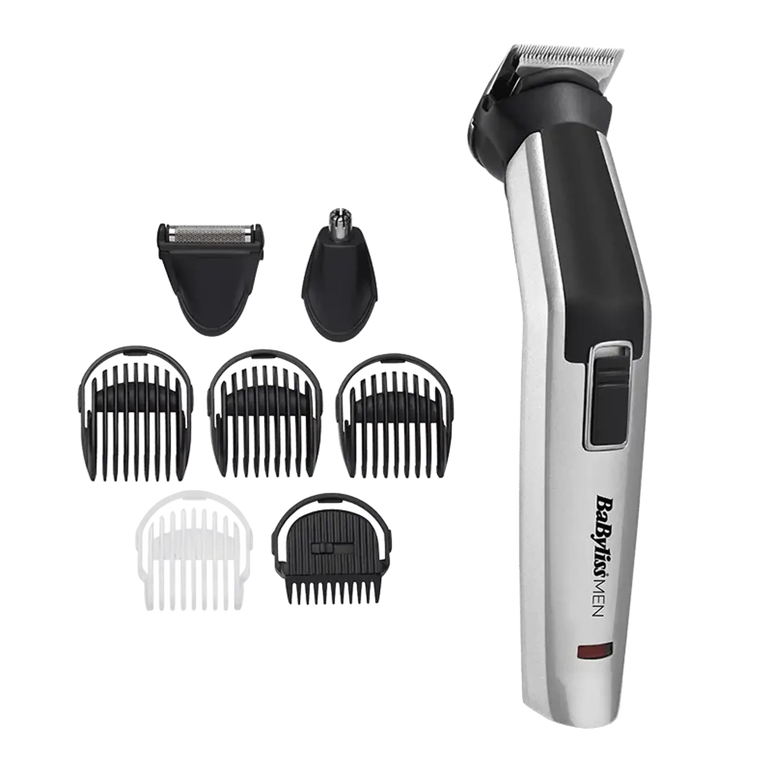 Trimmer pentru bărbați BaByliss 8-in-1 Titanium Multi Trimmer MT726E, Argintiu