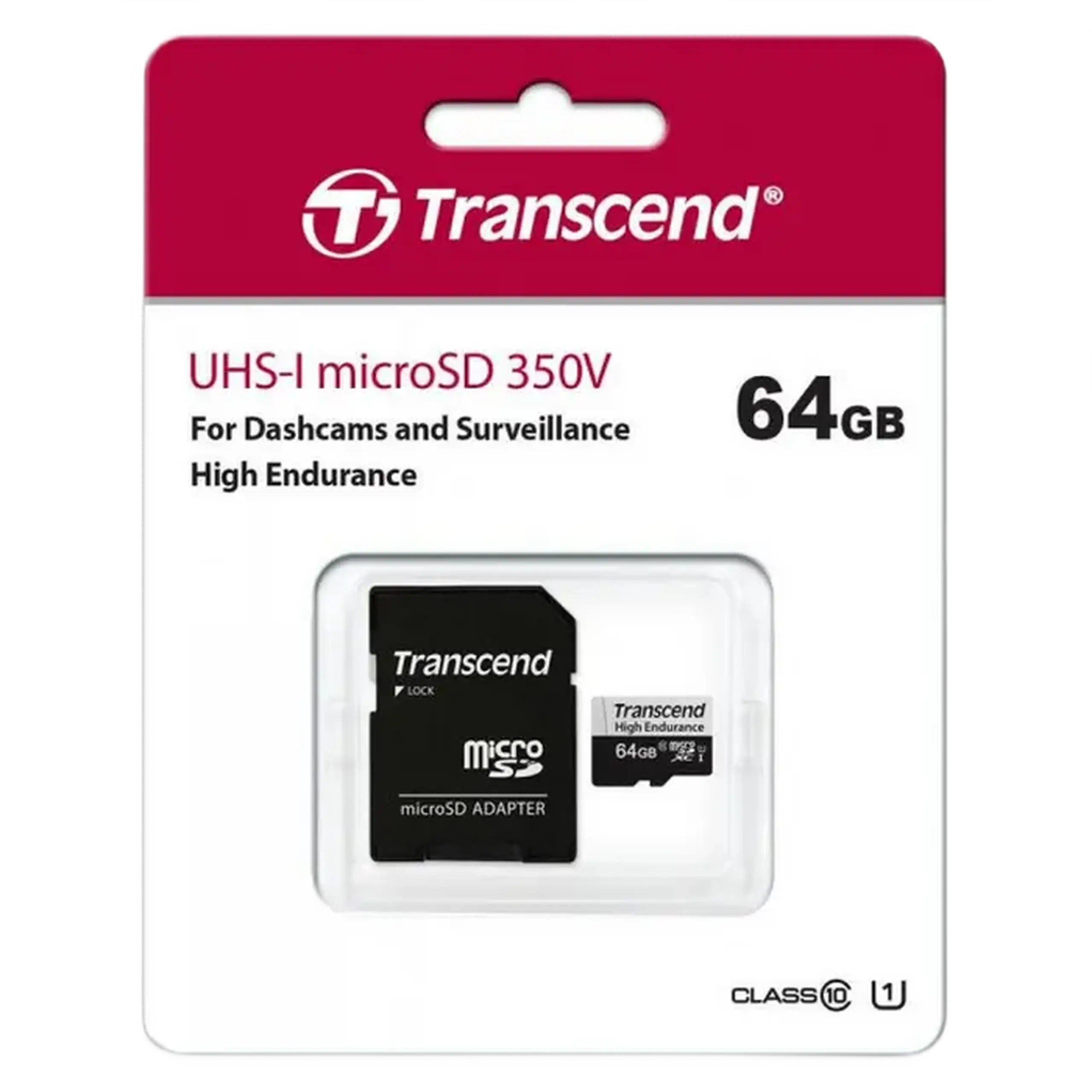 Card de Memorie Transcend MicroSDXC Class 10, 64GB (TS64GUSD350V)