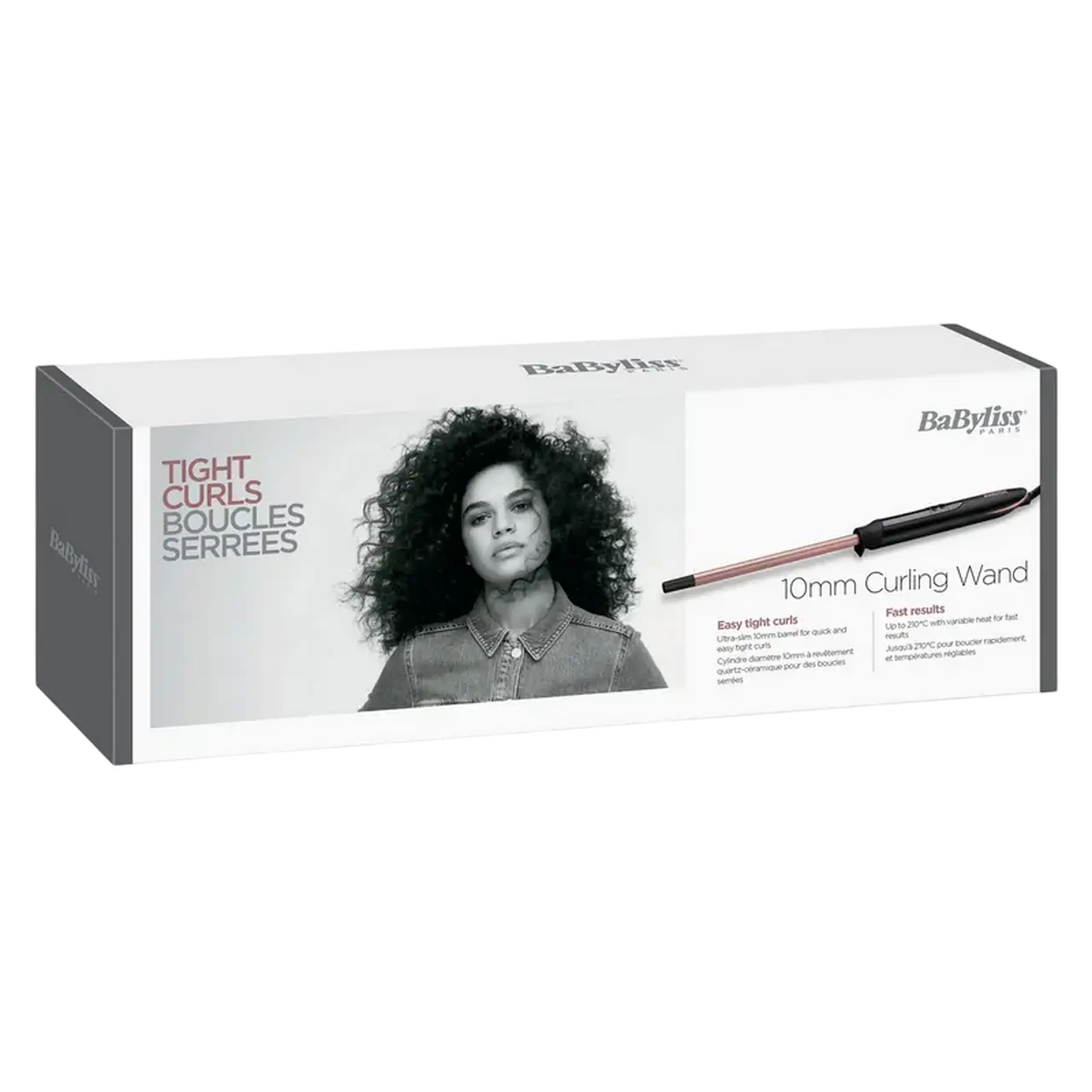 Ondulator de păr BaByliss Tight Curls Wand C449E, Negru