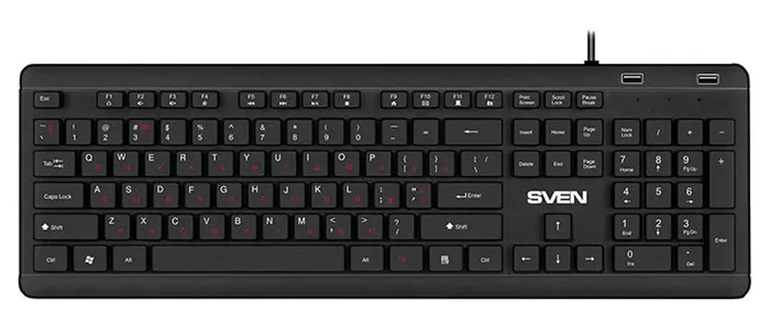 Tastatură SVEN KB-E5700H, Cu fir, Negru