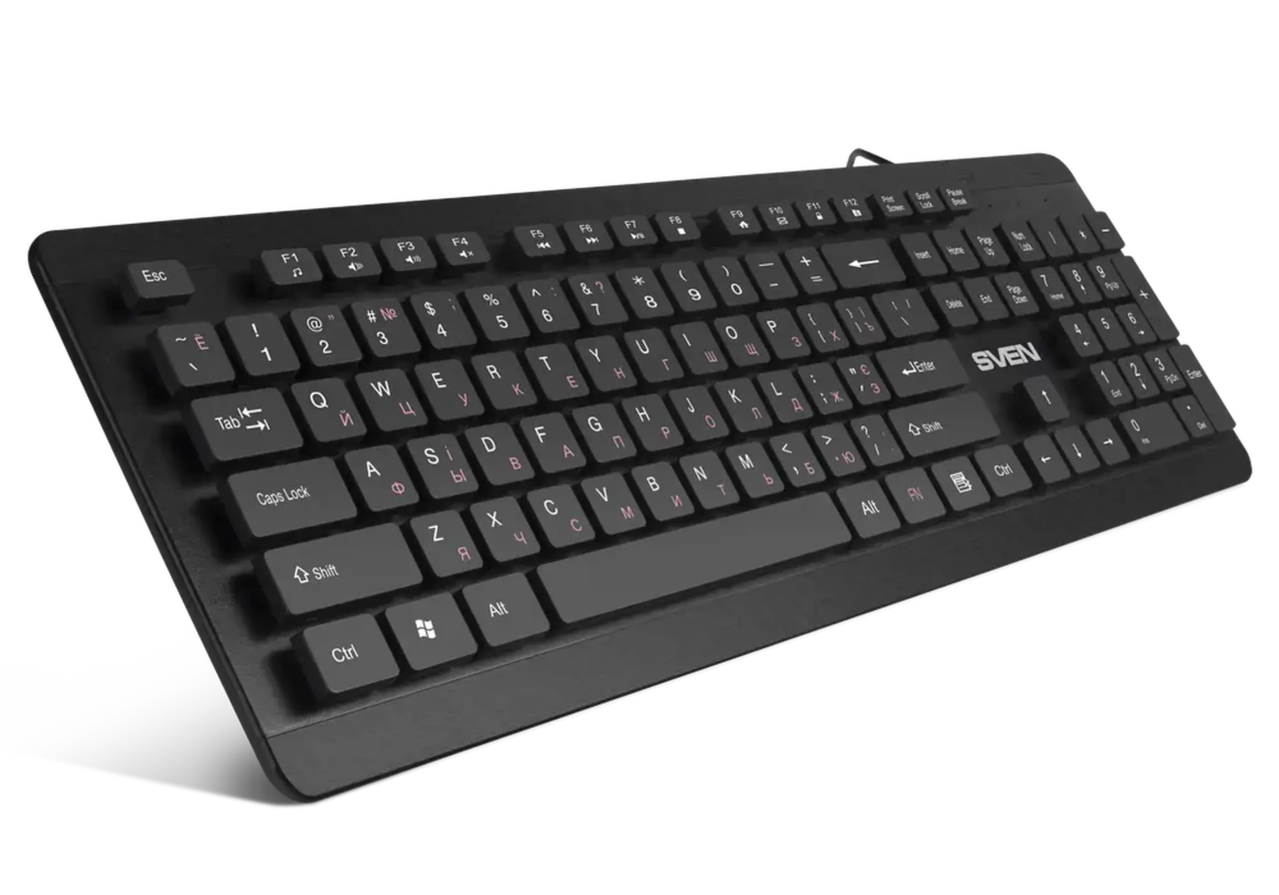 Tastatură SVEN KB-E5700H, Cu fir, Negru