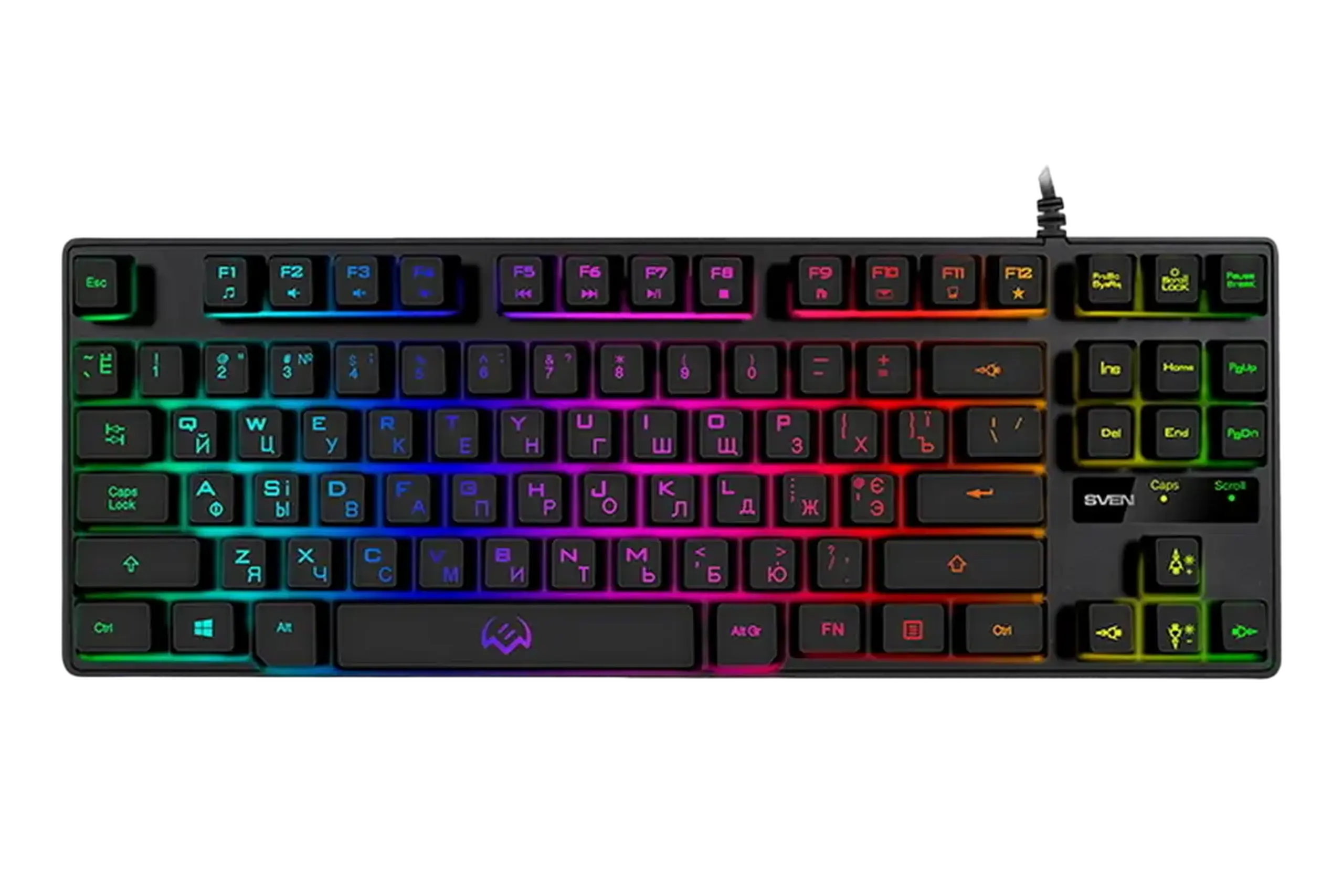 Tastatură SVEN KB-G7400, Cu fir, Negru