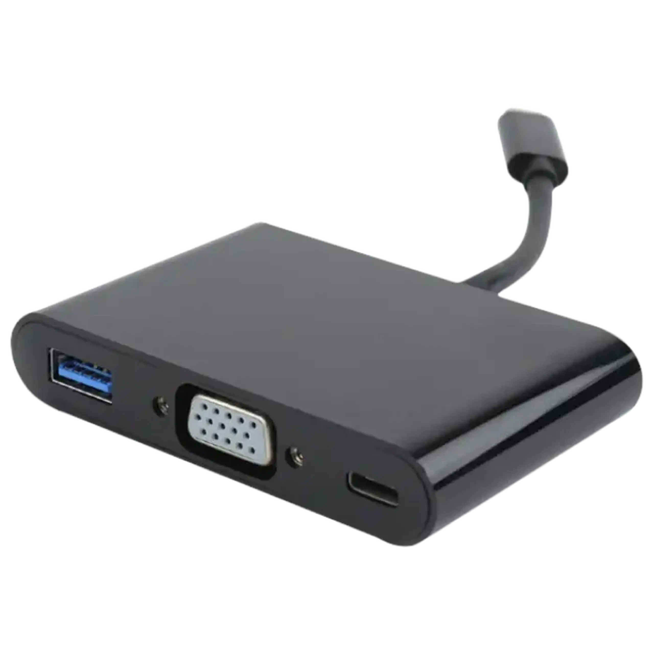 Adaptor Video Cablexpert A-CM-VGA3in1-01, Type-C -, 0,15m, Negru
