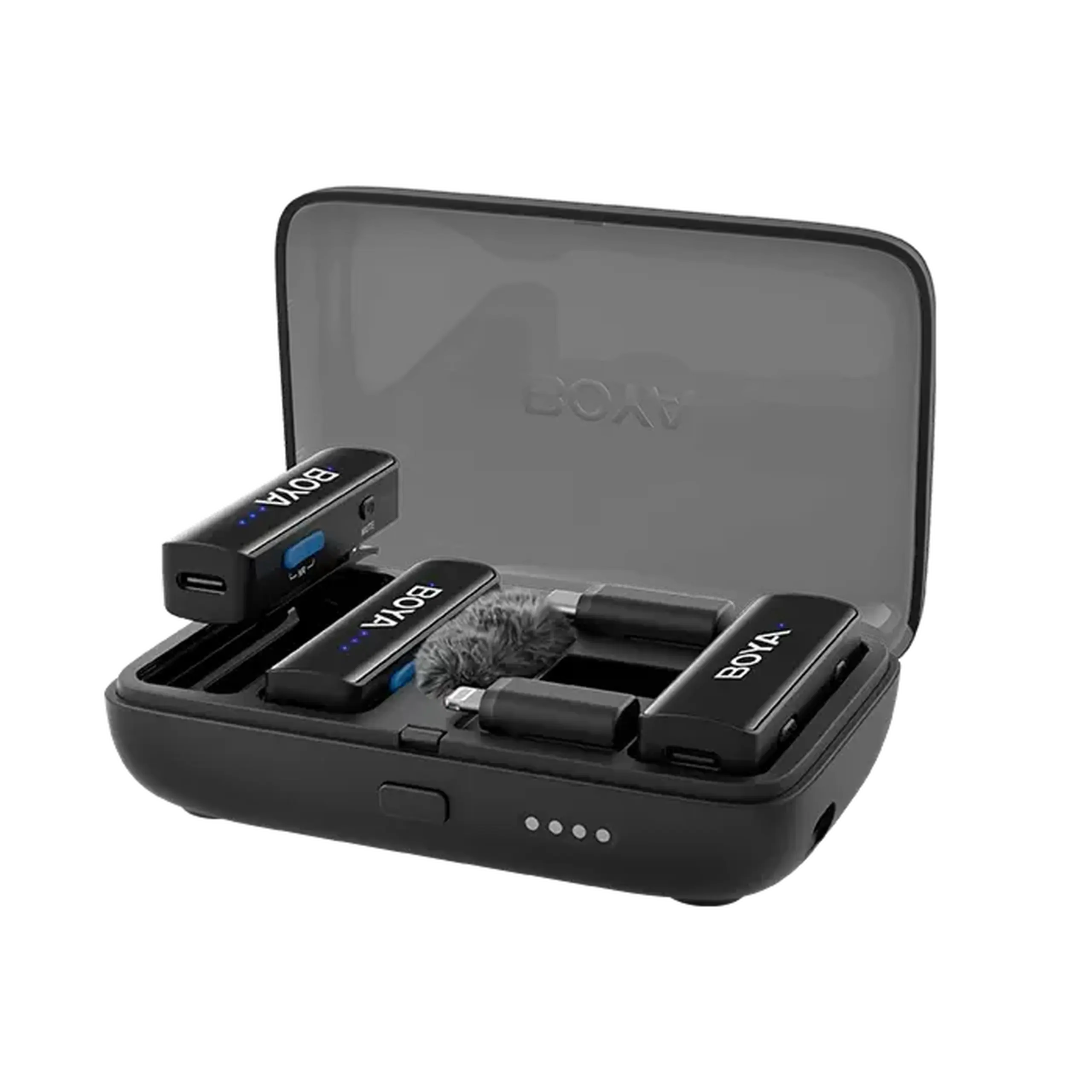 Microfon portabil pentru înregistrare vocală Boya Boyalink, Fără fir, Negru