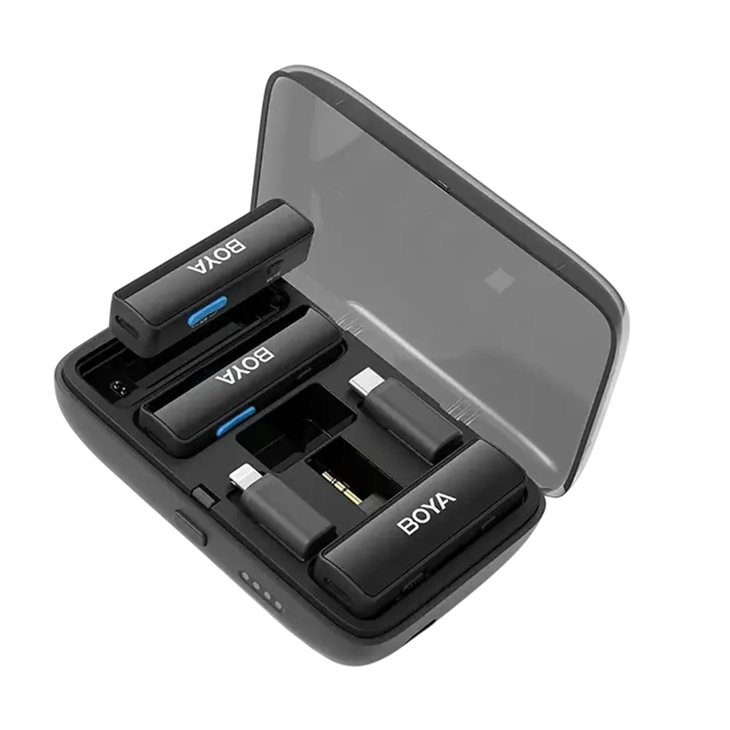 Microfon portabil pentru înregistrare vocală Boya Boyalink, Fără fir, Negru