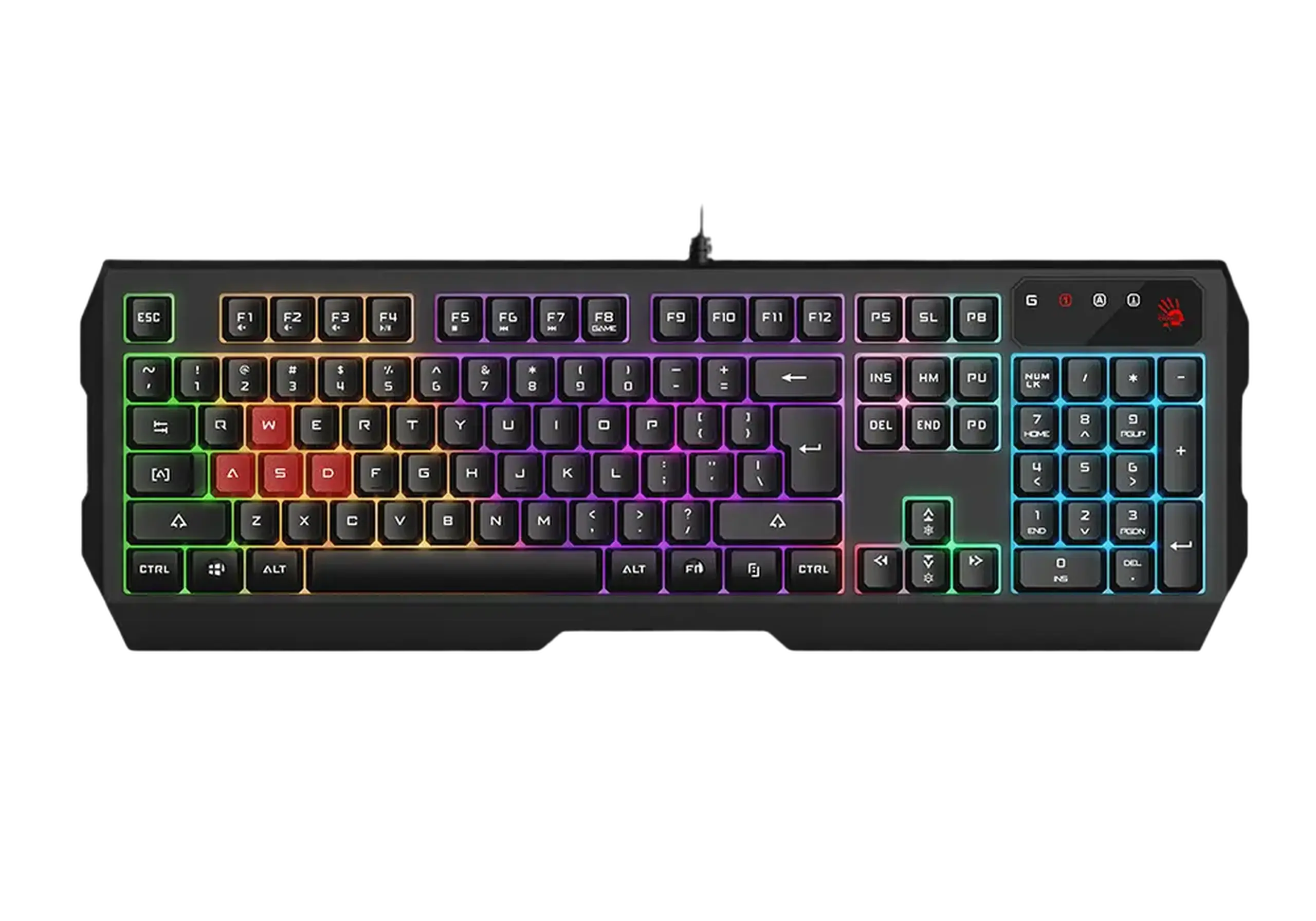 Tastatură Bloody B135N, Cu fir, Negru