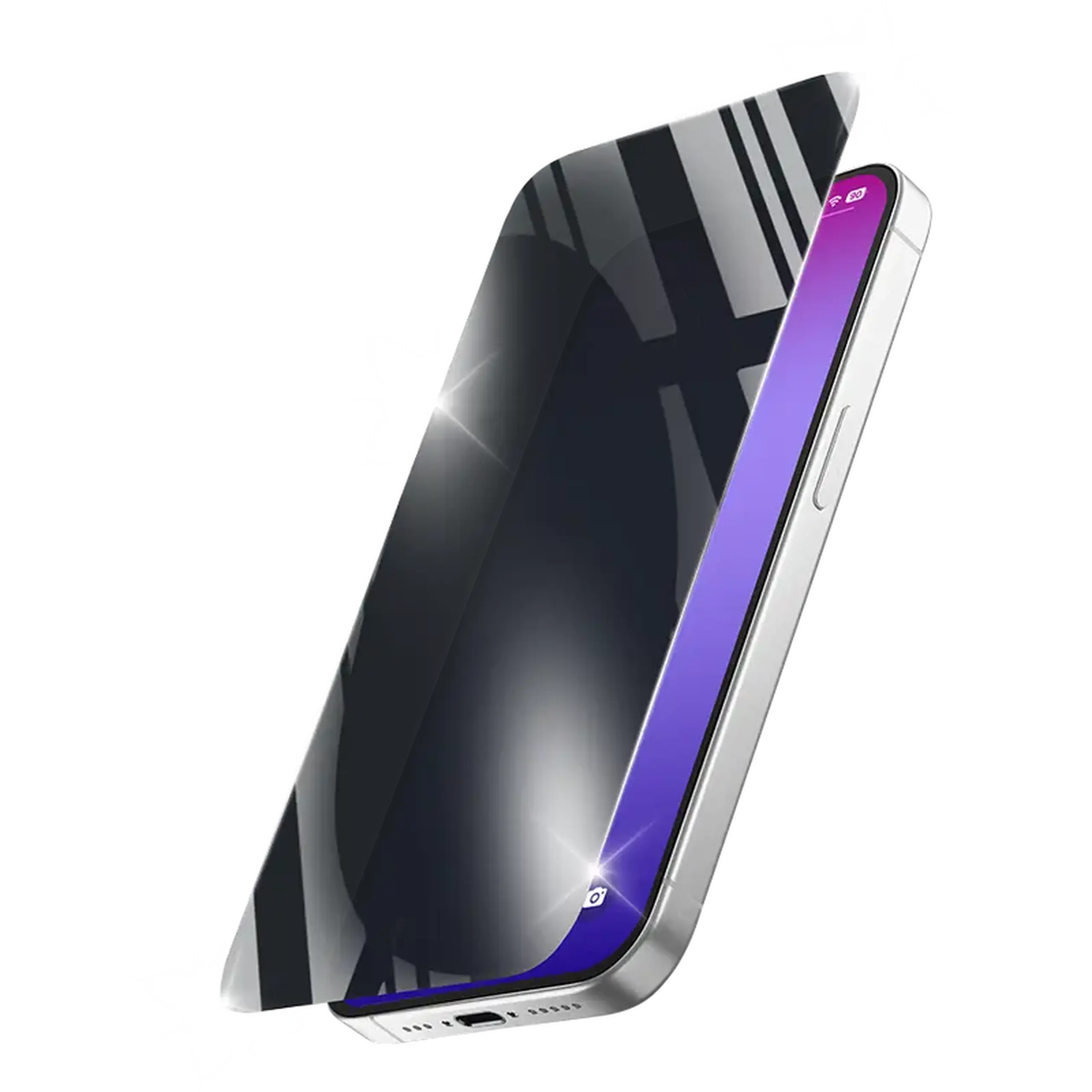Sticlă de protecție Cellularline Tempered Glass Privacy pentru Apple iPhone 17 Pro Max, Negru