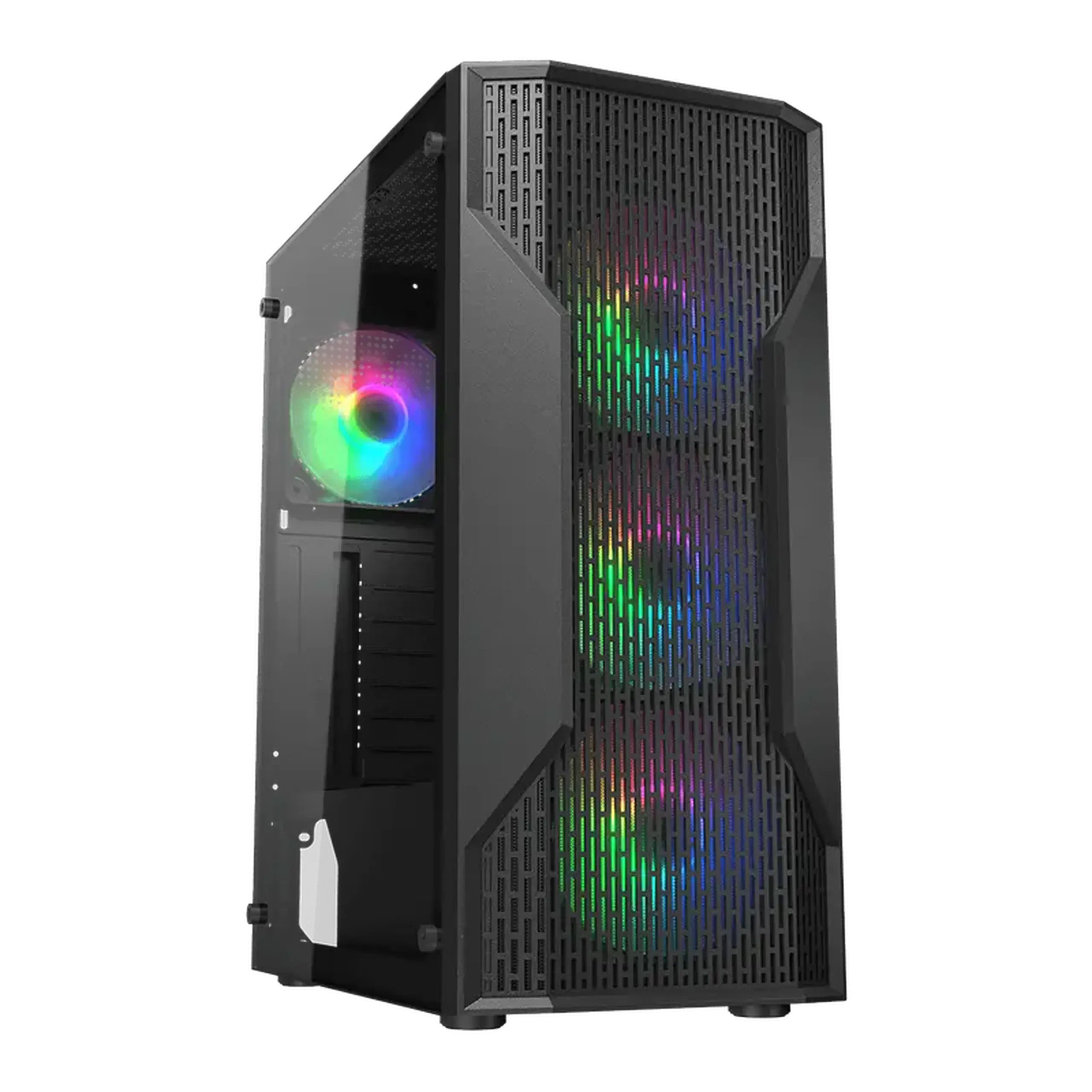 Carcasă PC Cougar MX 110 RGB, Midi-Tower, Fără PSU, Negru